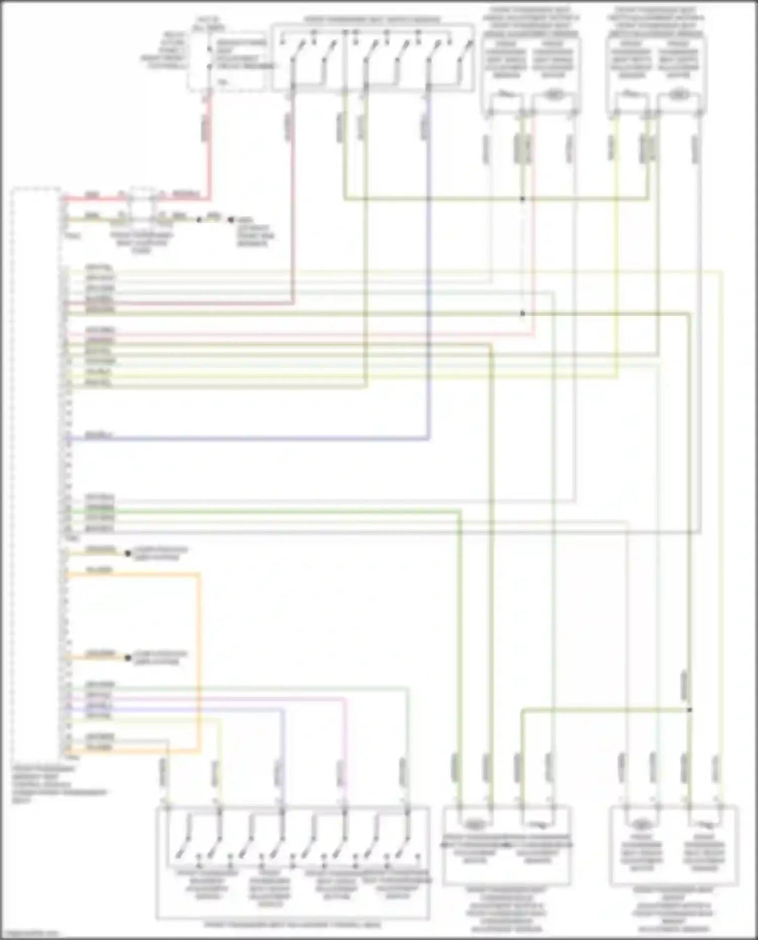 Wiring diagram front passenger seat forward/back adjustment motor for Audi e-tron S I (2020-2024) (1 of 1)
