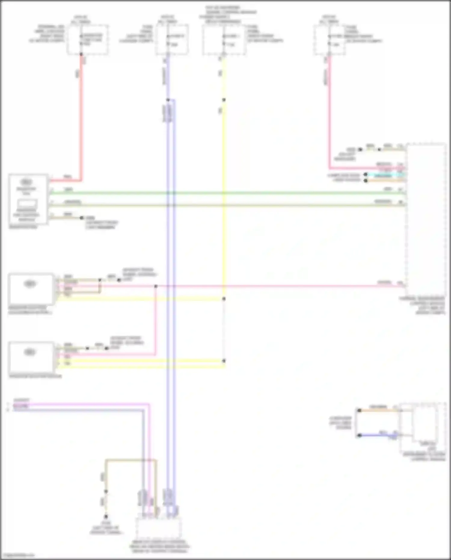 Wiring diagram hot w/ motronic engine control module power supply relay energized for Audi e-tron S I (2020-2024) (1 of 2)