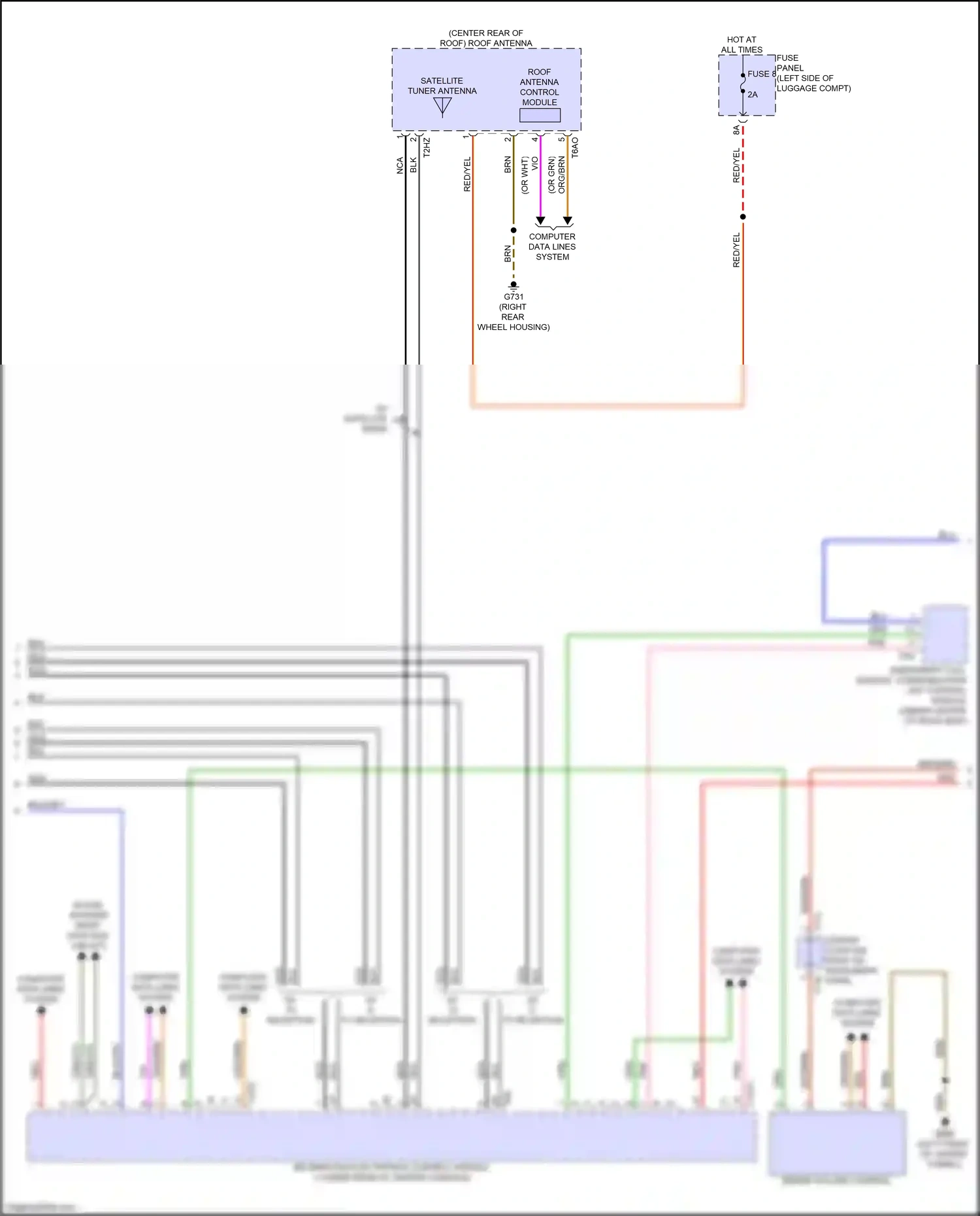 Audi e-tron S I (2020-2024) information electronics control module 1 (under rear of center console) wiring diagram  (2 of 4)