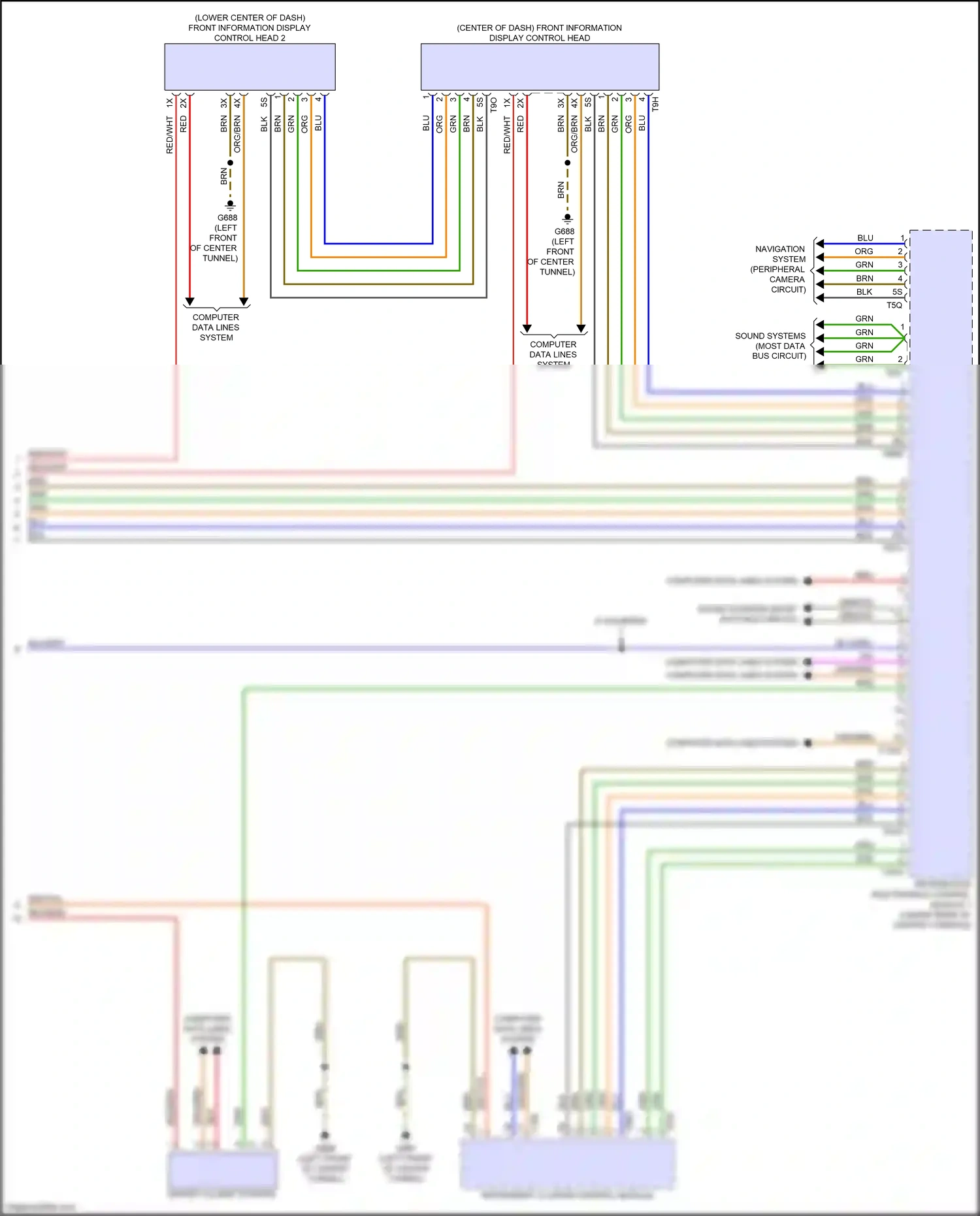 Audi e-tron S I (2020-2024) information electronics control module 1 wiring diagram  (3 of 17)