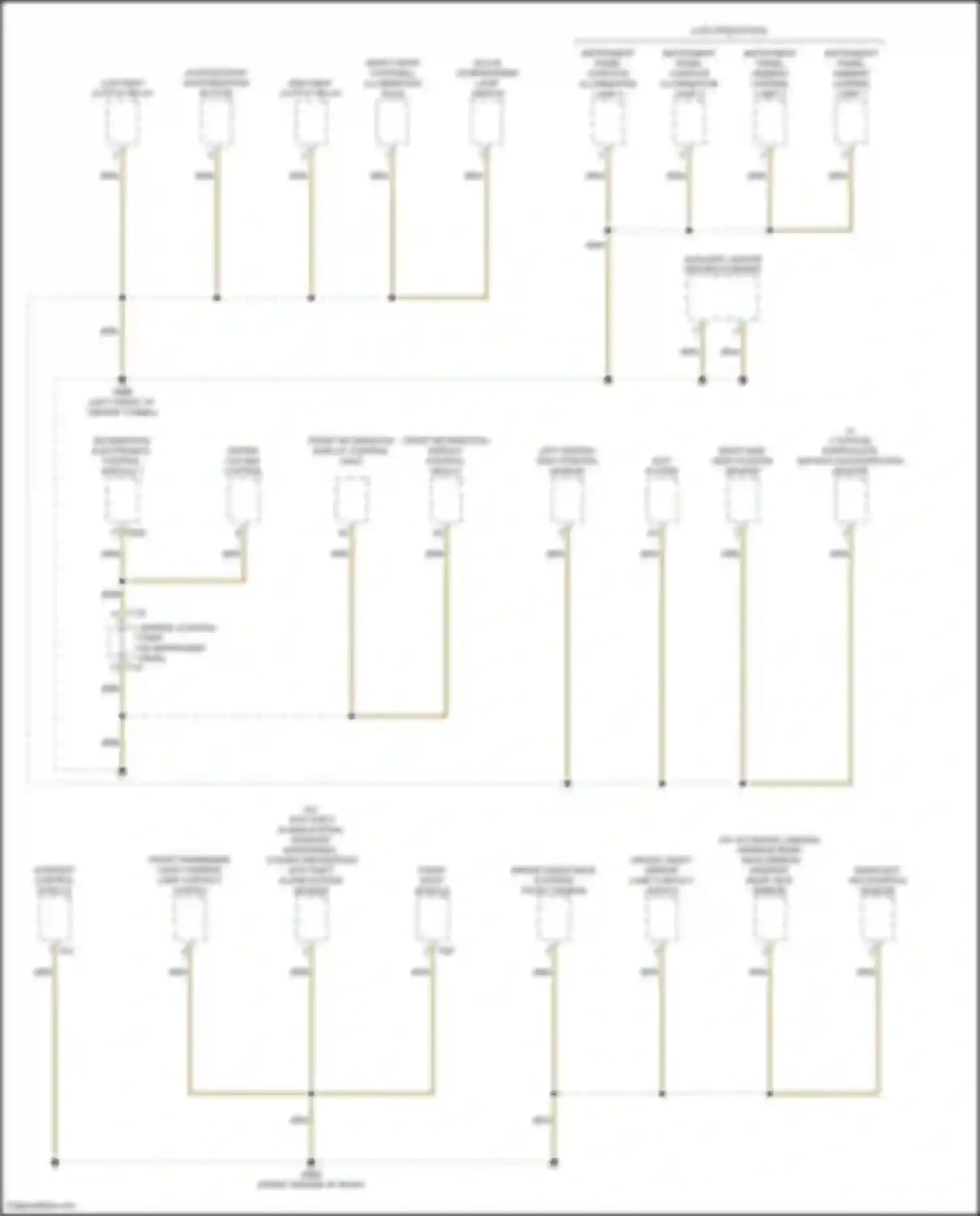 Wiring diagram instrument panel ambient lighting lamp 1 for Audi e-tron S I (2020-2024) (2 of 2)
