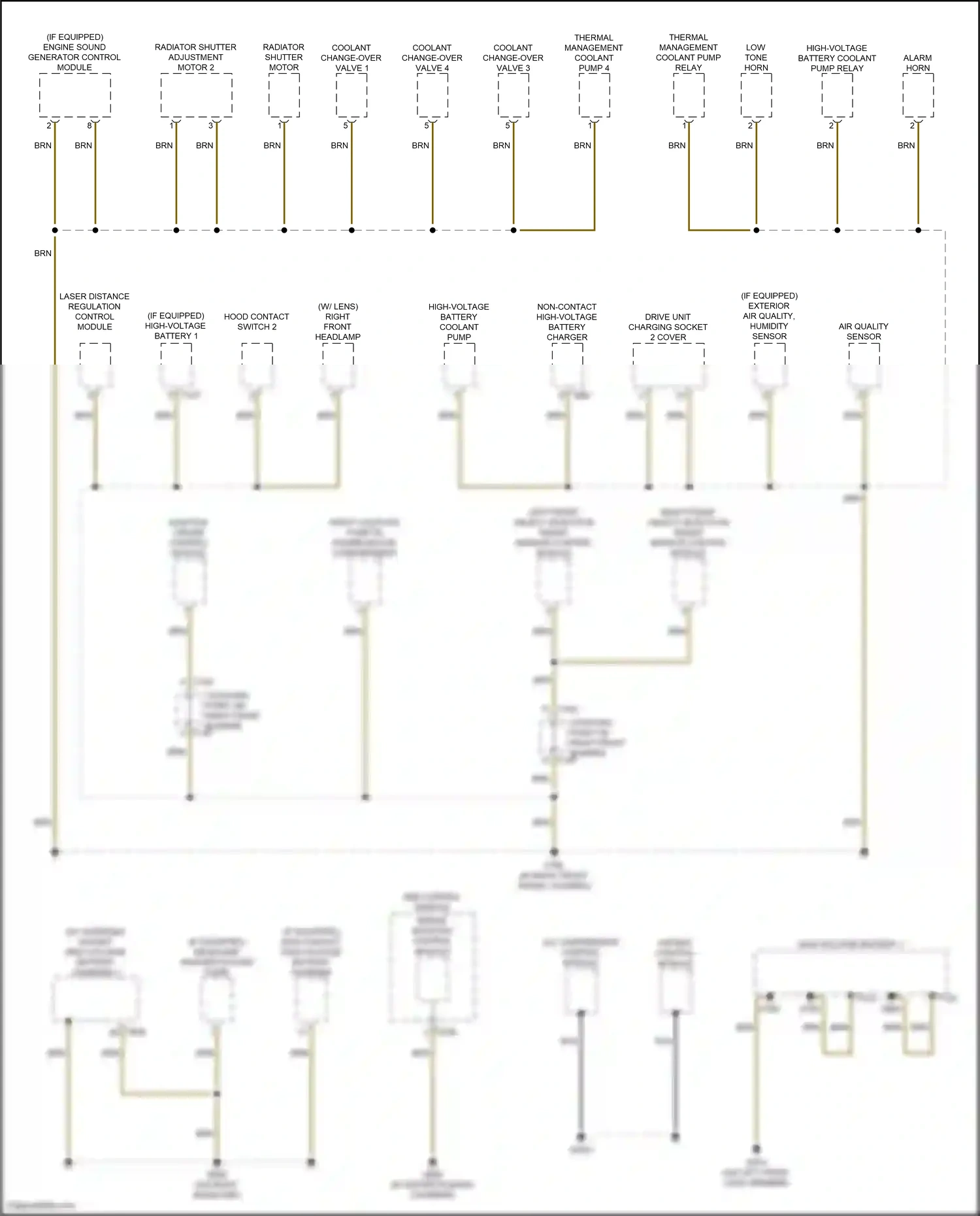 Audi e-tron S I (2020-2024) left front object detection radar sensor control module wiring diagram  (2 of 4)