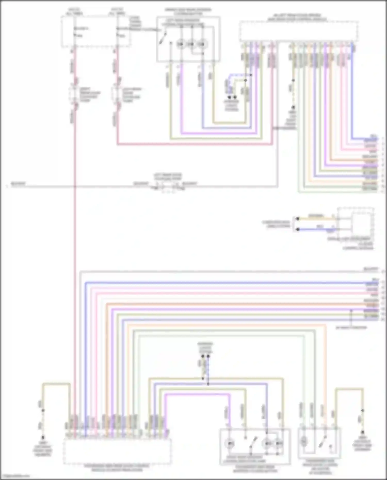 Wiring diagram left rear door coupling point for Audi e-tron S I (2020-2024) (5 of 14)