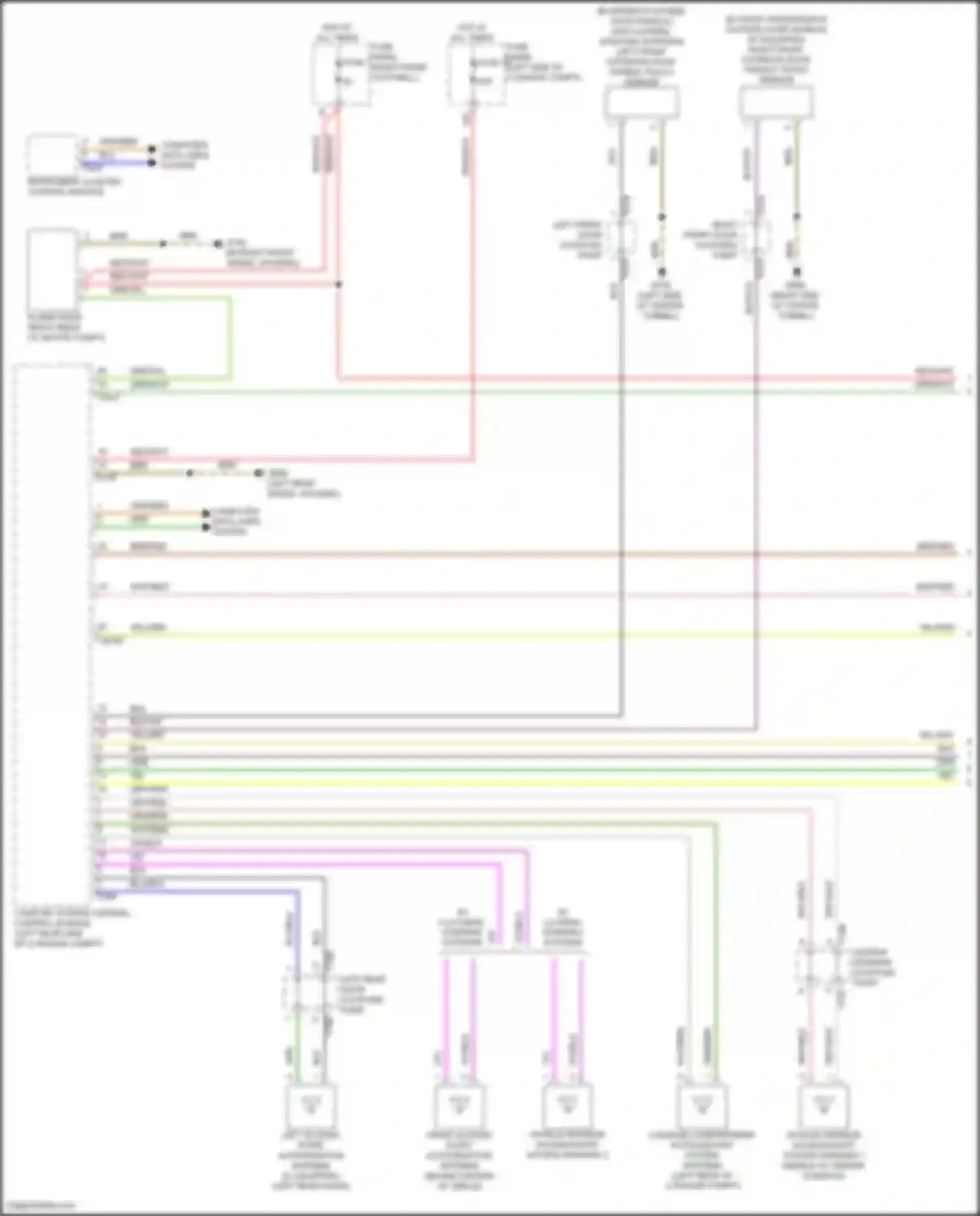Wiring diagram left rear door coupling point for Audi e-tron S I (2020-2024) (1 of 14)