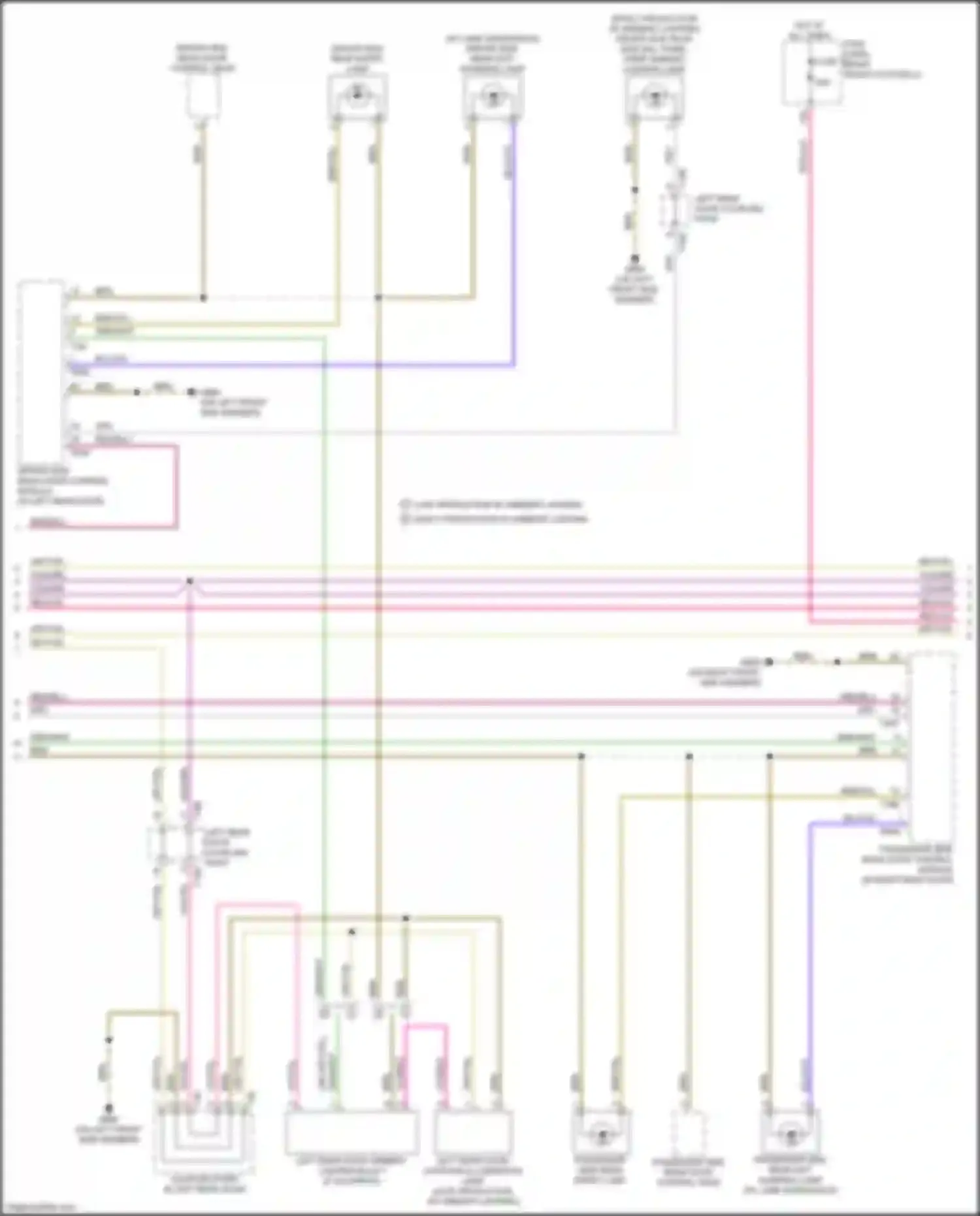 Wiring diagram left rear door coupling point for Audi e-tron S I (2020-2024) (4 of 14)