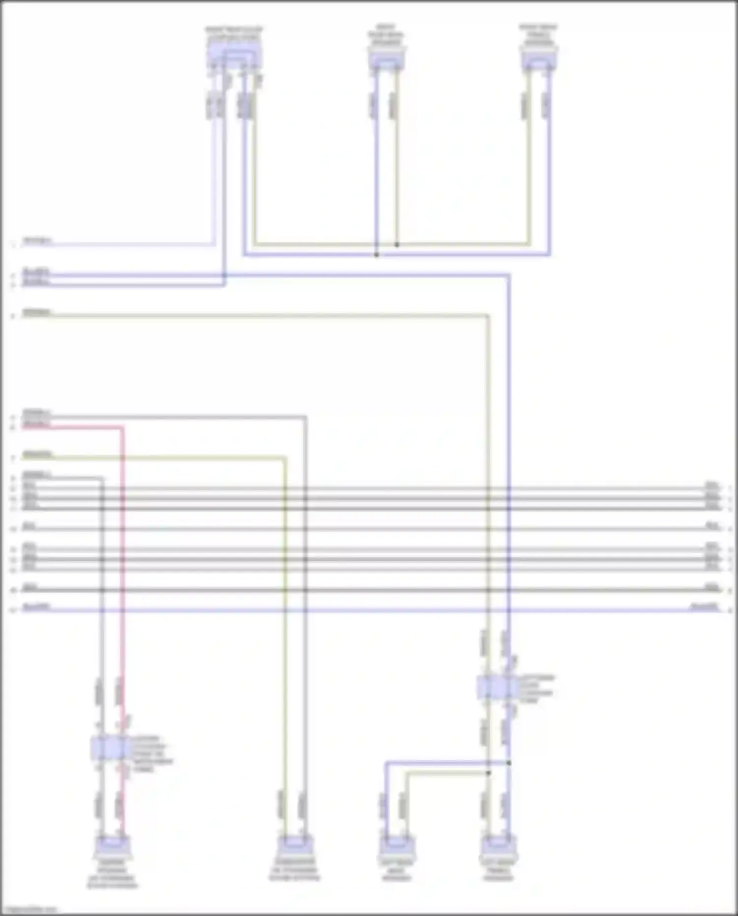 Wiring diagram left rear door coupling point for Audi e-tron S I (2020-2024) (8 of 14)
