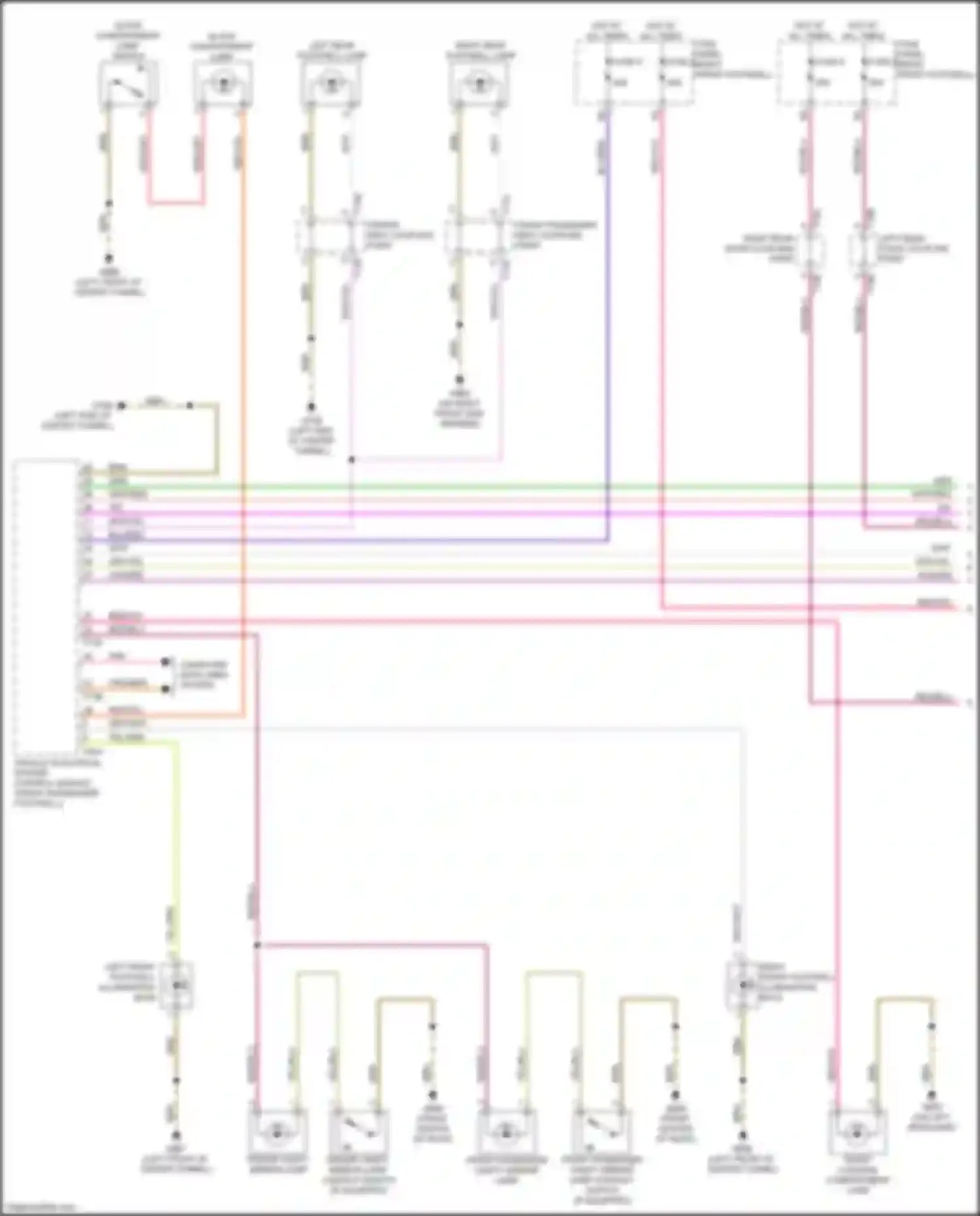 Wiring diagram left rear door coupling point for Audi e-tron S I (2020-2024) (3 of 14)