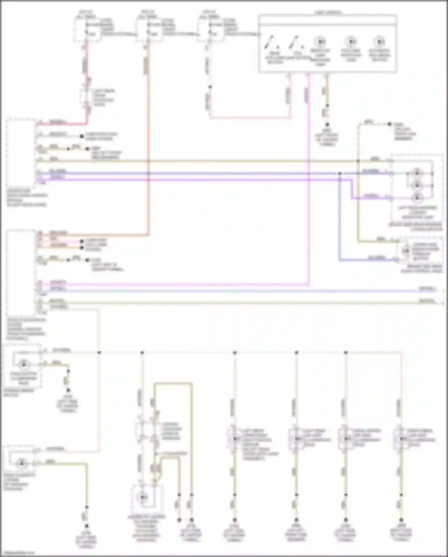 Wiring diagram left rear upper body vent position sensor for Audi e-tron S I (2020-2024) (3 of 3)