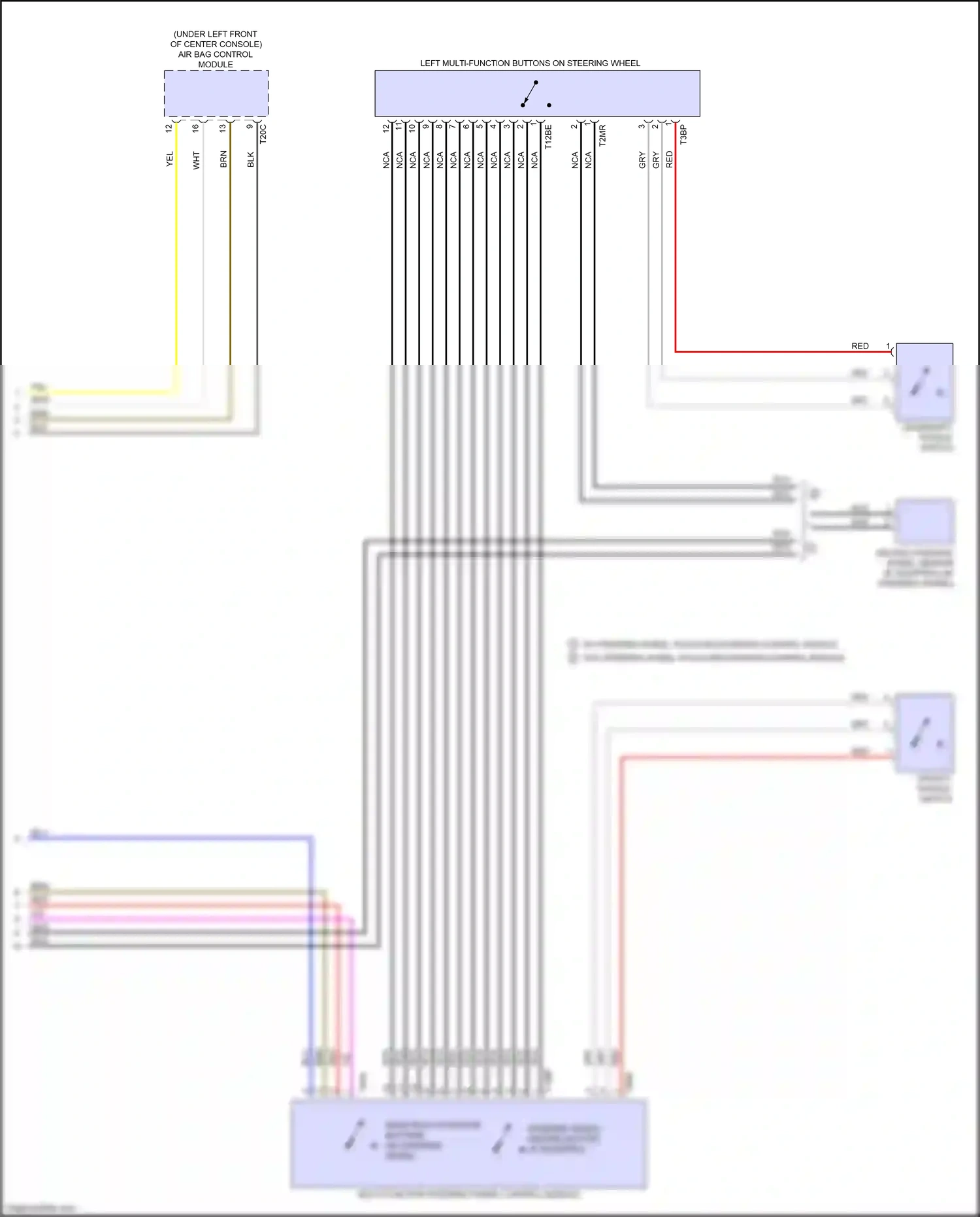 Audi e-tron S I (2020-2024) multi-function steering wheel control module wiring diagram  (4 of 4)