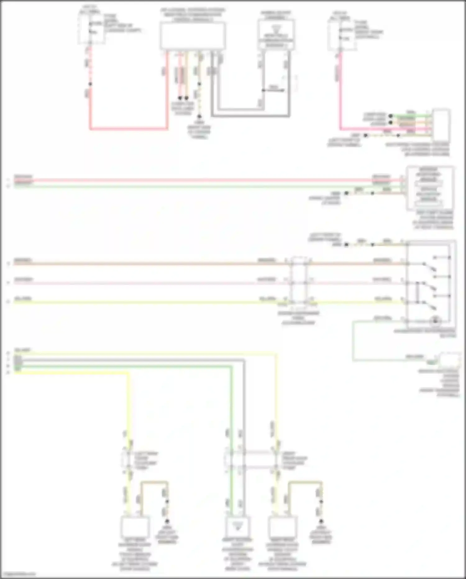 Wiring diagram right rear exterior door handle touch sensor for Audi e-tron S I (2020-2024) (1 of 2)