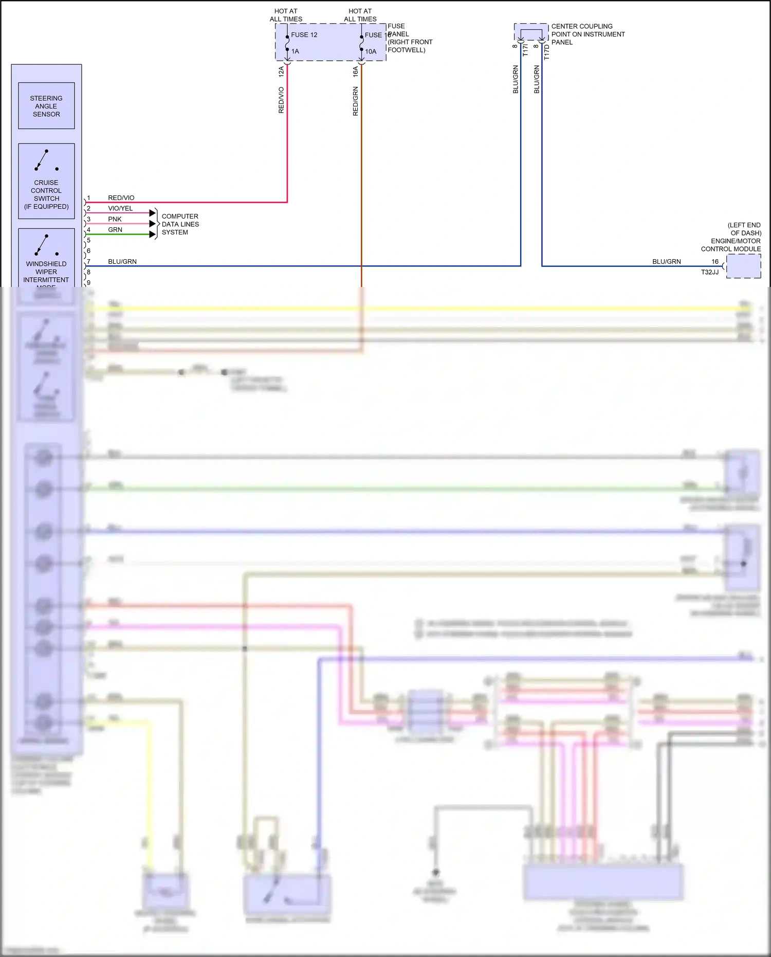 Audi e-tron S I (2020-2024) steering angle sensor wiring diagram  (3 of 3)