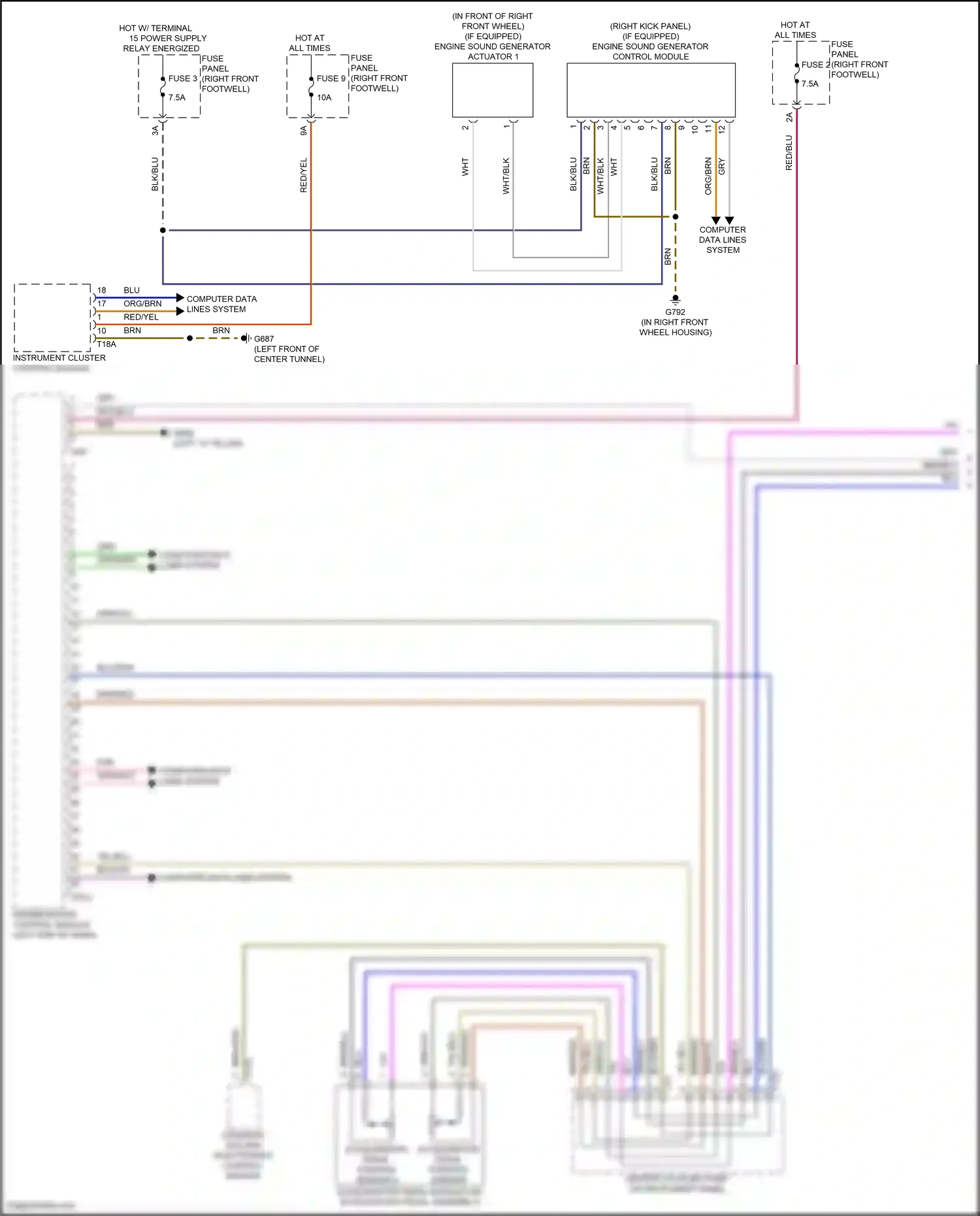 Audi e-tron S I (2020-2024) steering column electronics control module wiring diagram  (14 of 14)