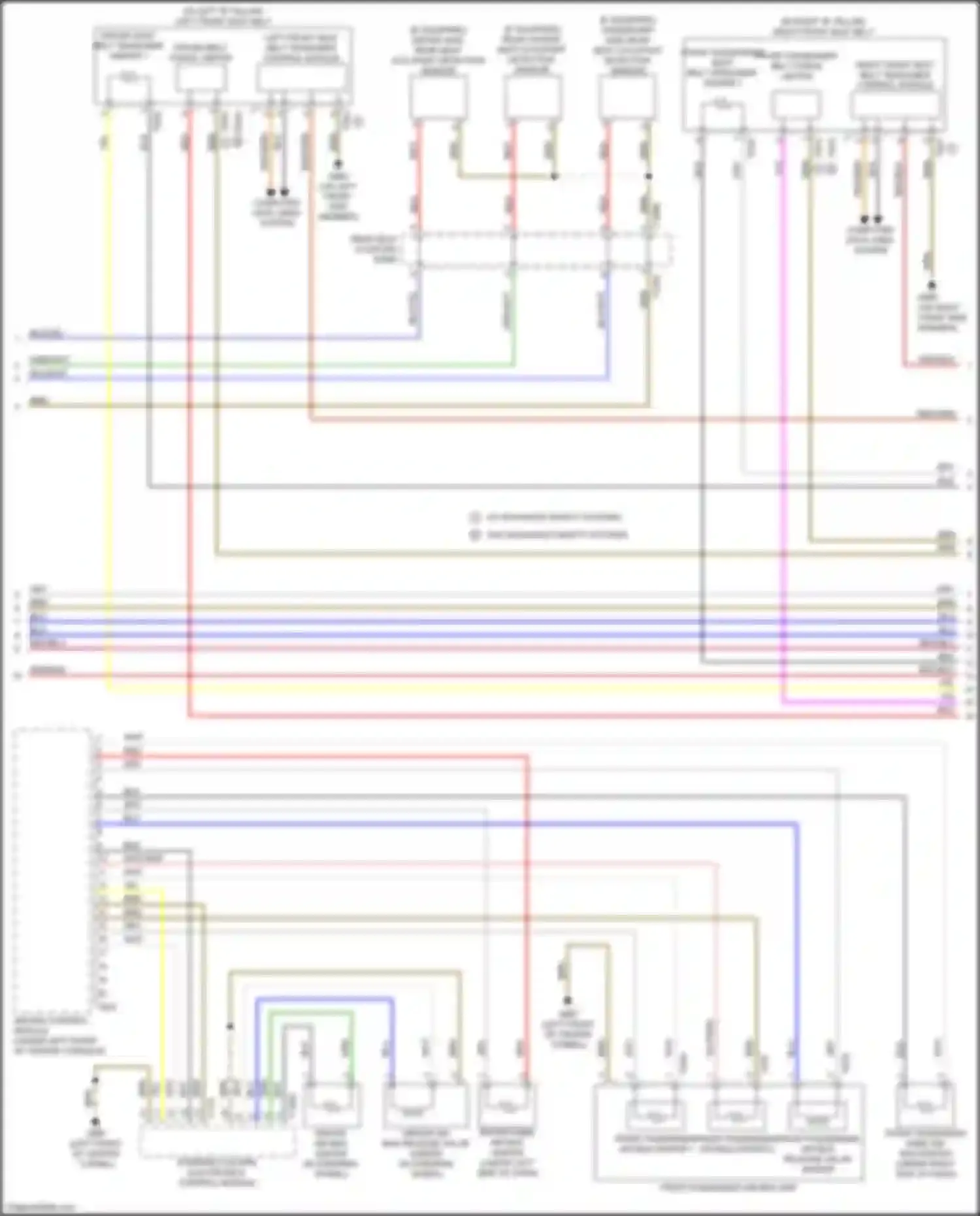 Wiring diagram w/ advanced safety systems for Audi e-tron S I (2020-2024) (3 of 3)
