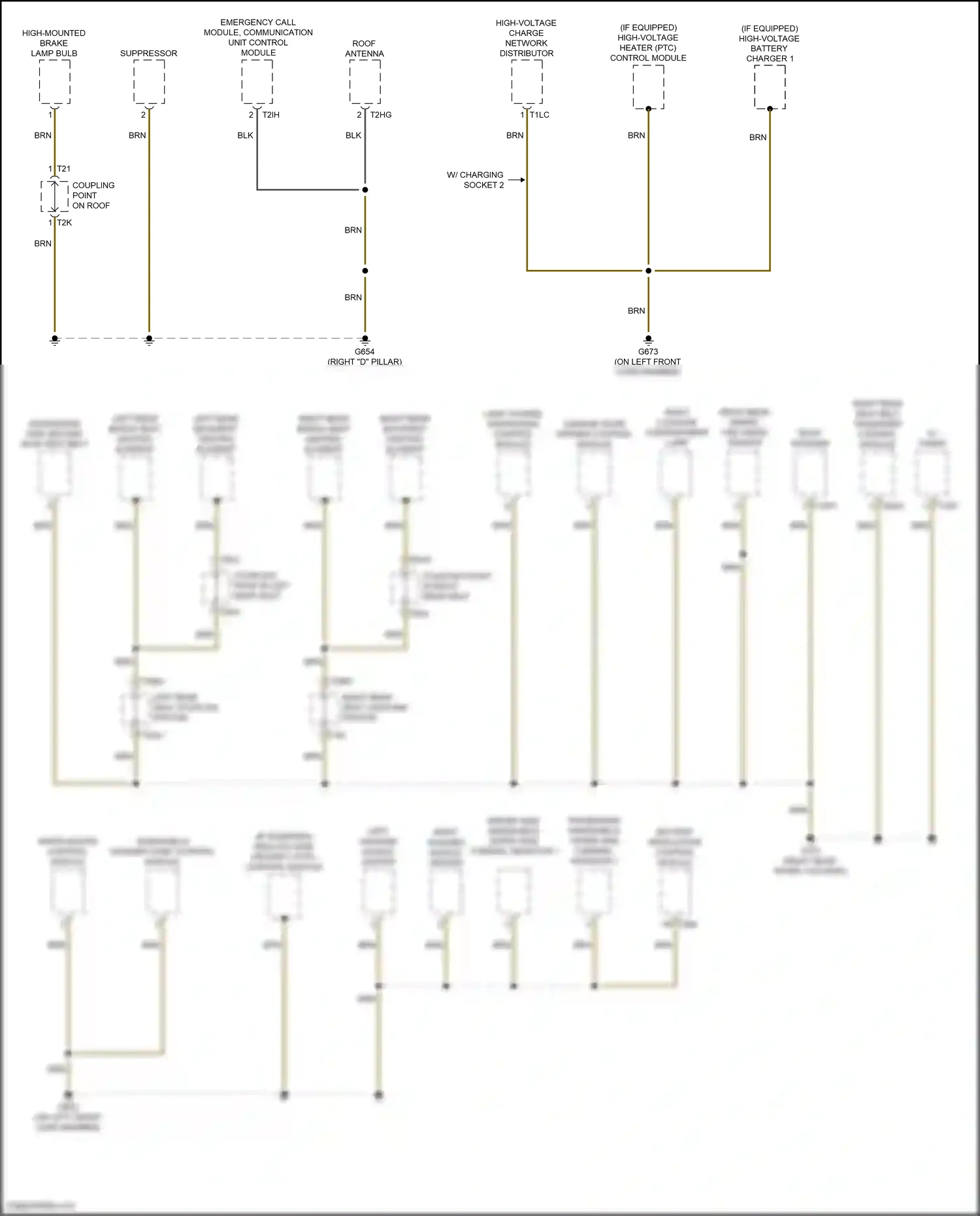 Audi e-tron S I (2020-2024) windshield washer pump control module wiring diagram  (1 of 3)