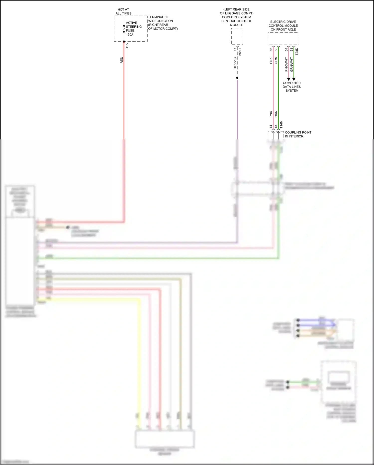 Audi e-tron Sportback I (2019-2024) steering column electronics control module wiring diagram  (12 of 14)