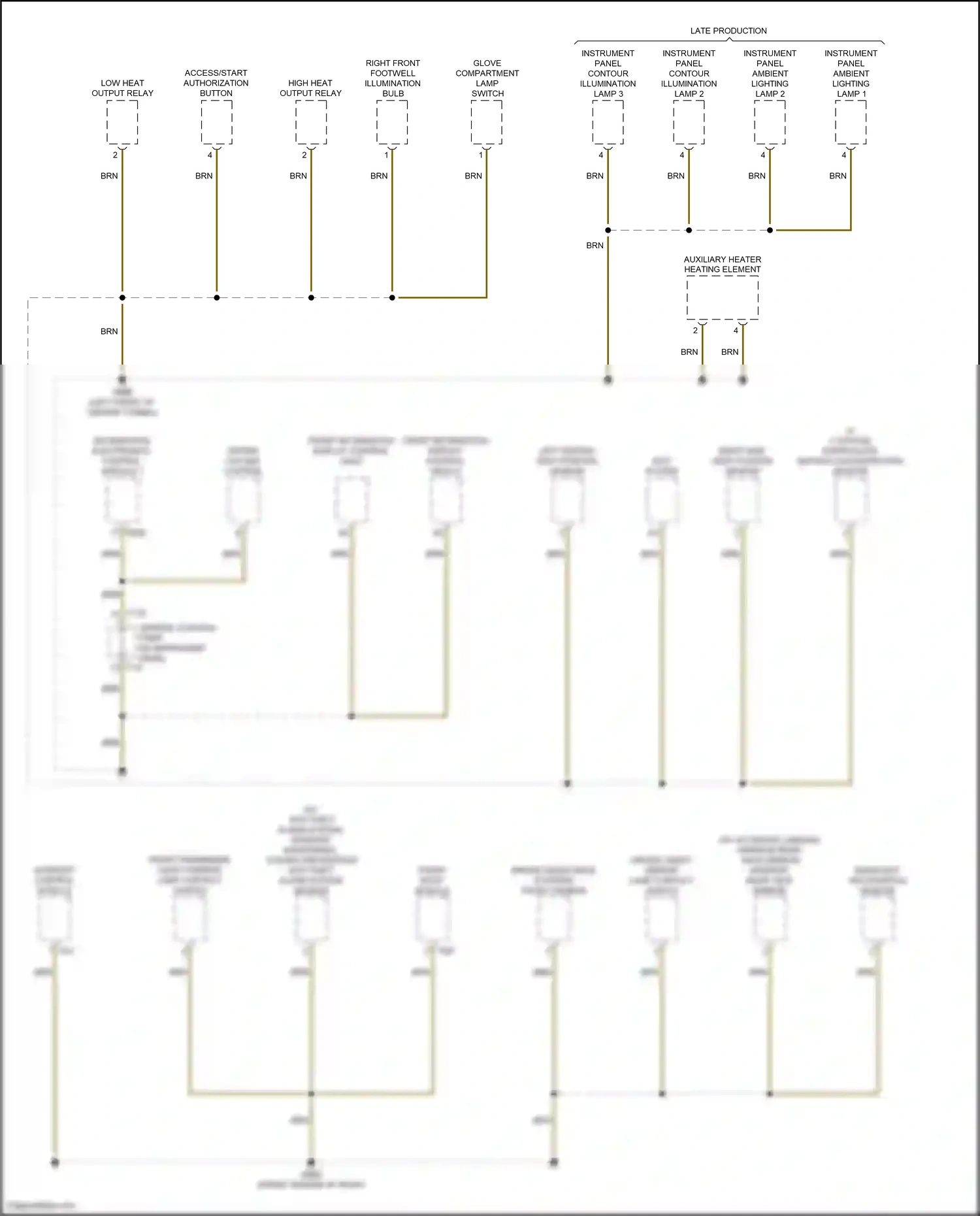 Audi e-tron I (2018-2024) access/start authorization button wiring diagram  (2 of 3)