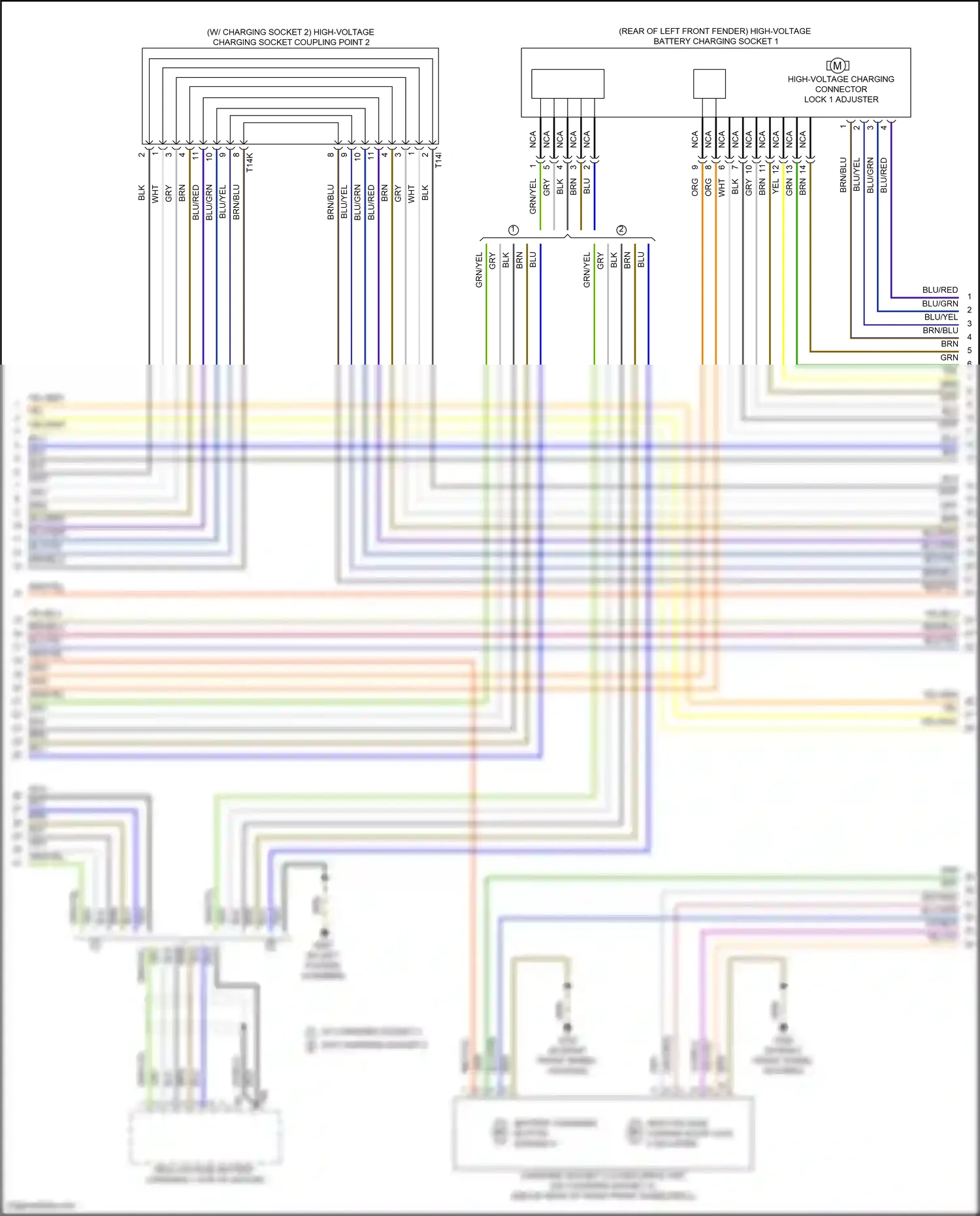 Audi e-tron I (2018-2024) battery charging button module 2 wiring diagram  (1 of 1)