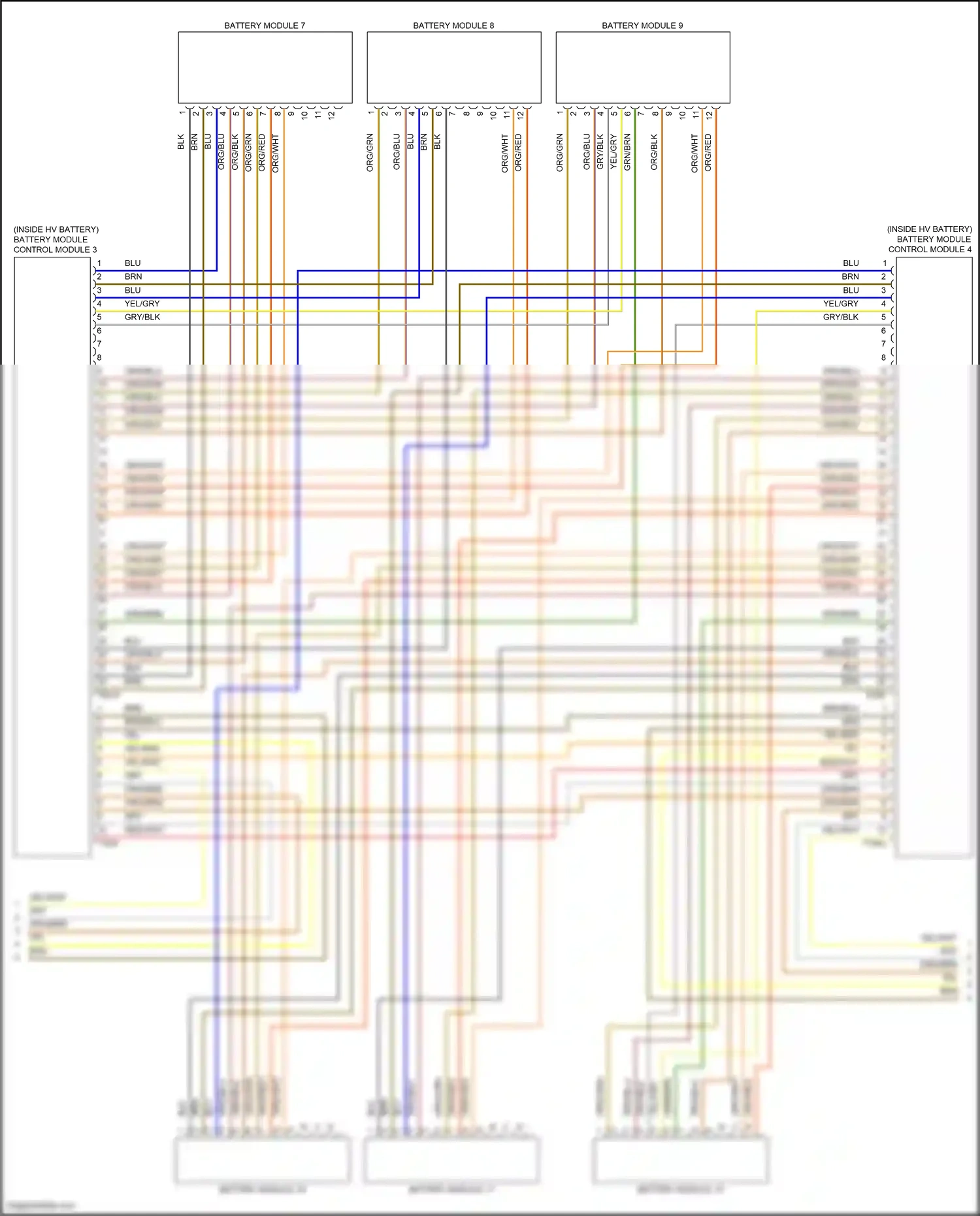 Audi e-tron I (2018-2024) battery module control module 4 wiring diagram  (1 of 1)