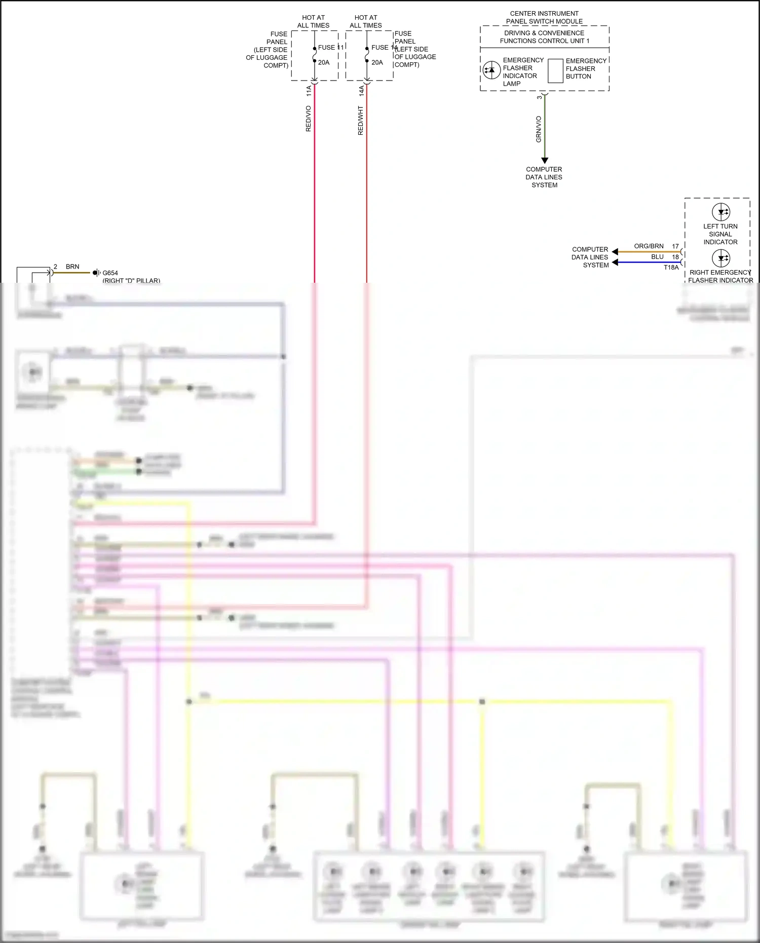 Audi e-tron I (2018-2024) computer data lines system wiring diagram  (92 of 113)