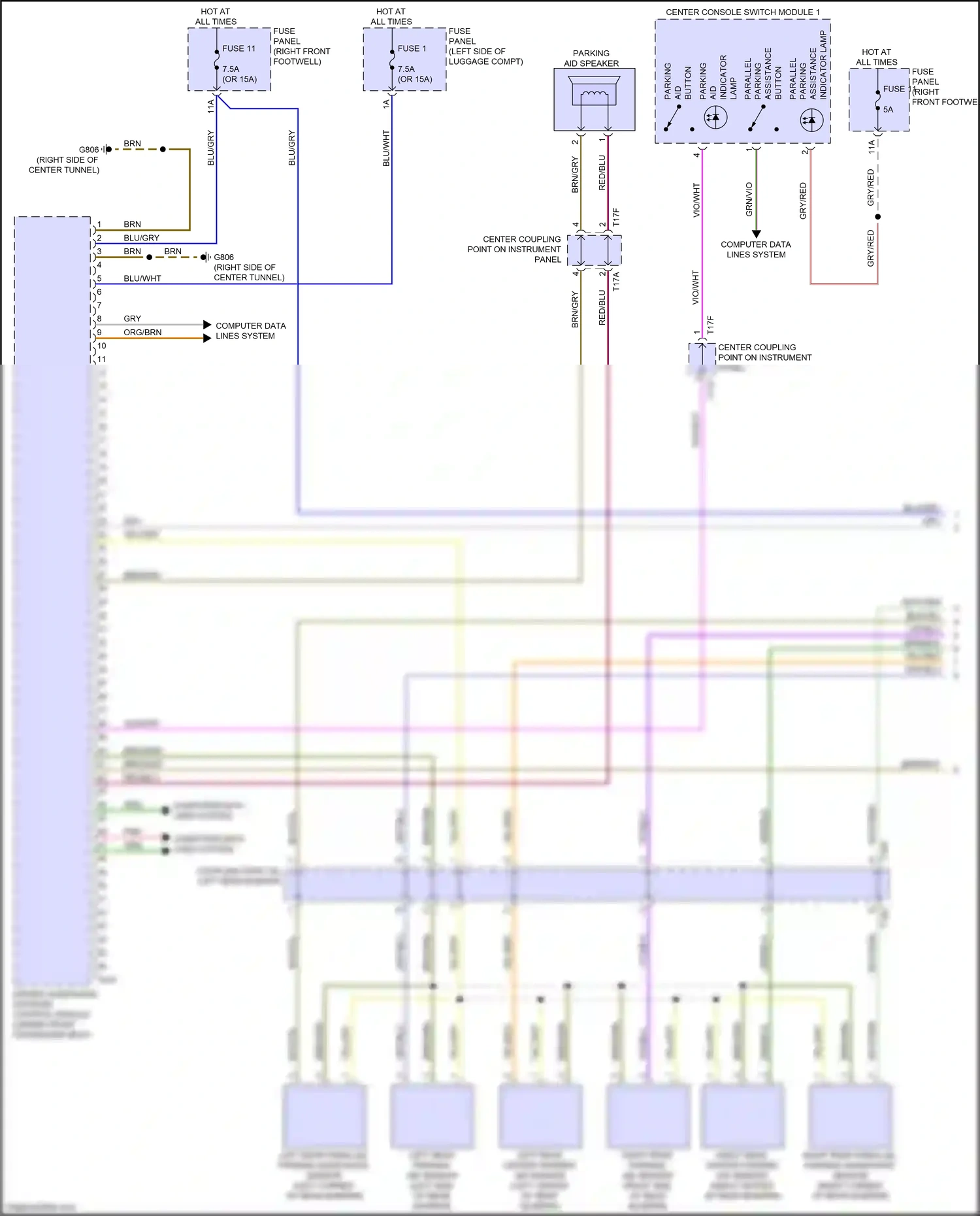 Audi e-tron I (2018-2024) computer data lines system wiring diagram  (78 of 113)