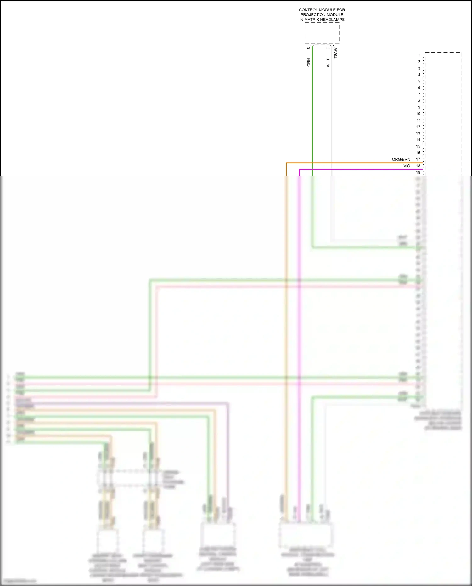 Audi e-tron I (2018-2024) control module for projection module in matrix headlamps wiring diagram  (1 of 1)