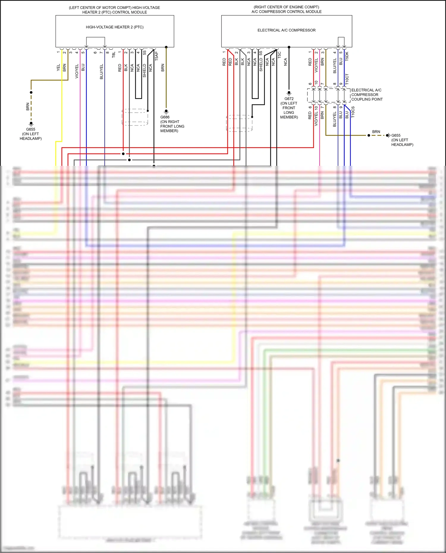 Audi e-tron I (2018-2024) electrical a/c compressor coupling point wiring diagram  (4 of 4)