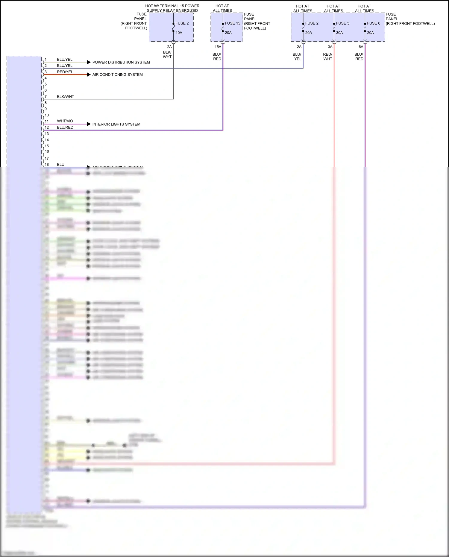 Audi e-tron I (2018-2024) fuse panel d wiring diagram  (17 of 18)