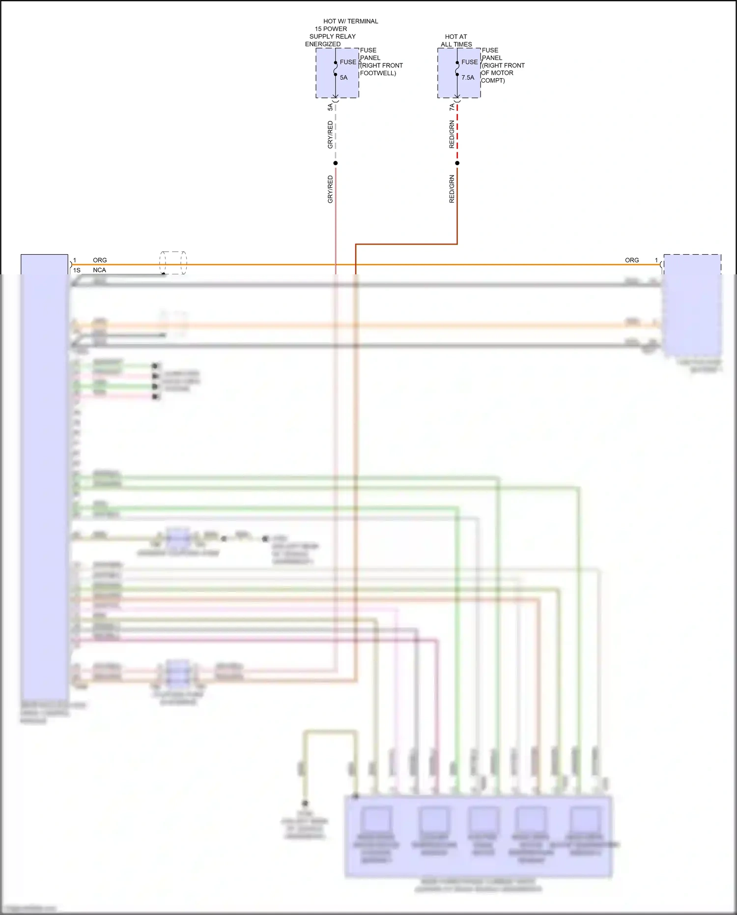Audi e-tron I (2018-2024) interior coupling point wiring diagram  (2 of 2)