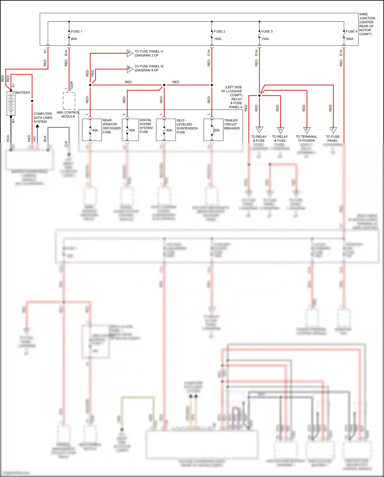 Audi e-tron I (2018-2024) level control system compressor electronics wiring diagram  (3 of 3)