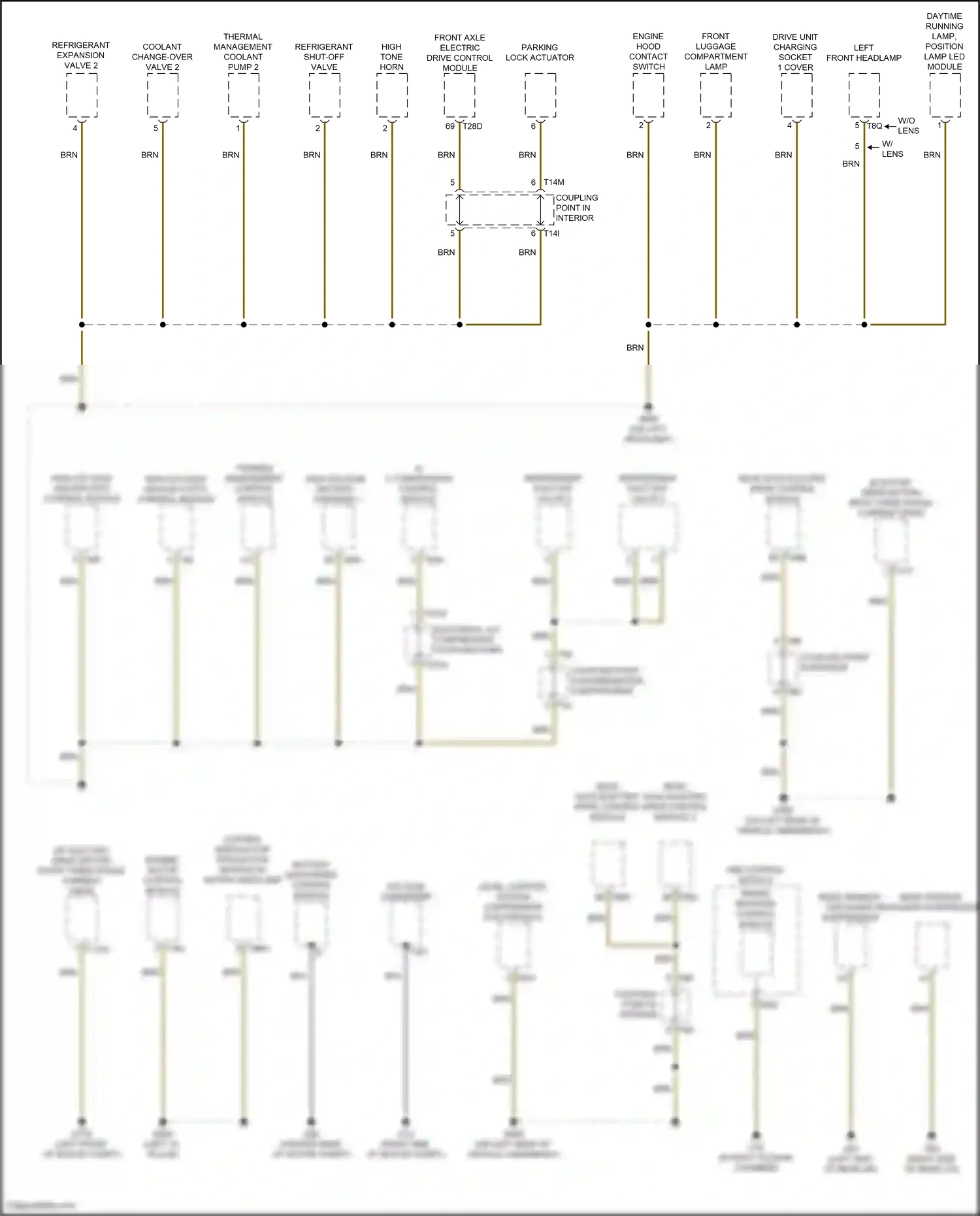 Audi e-tron I (2018-2024) level control system compressor electronics wiring diagram  (2 of 3)