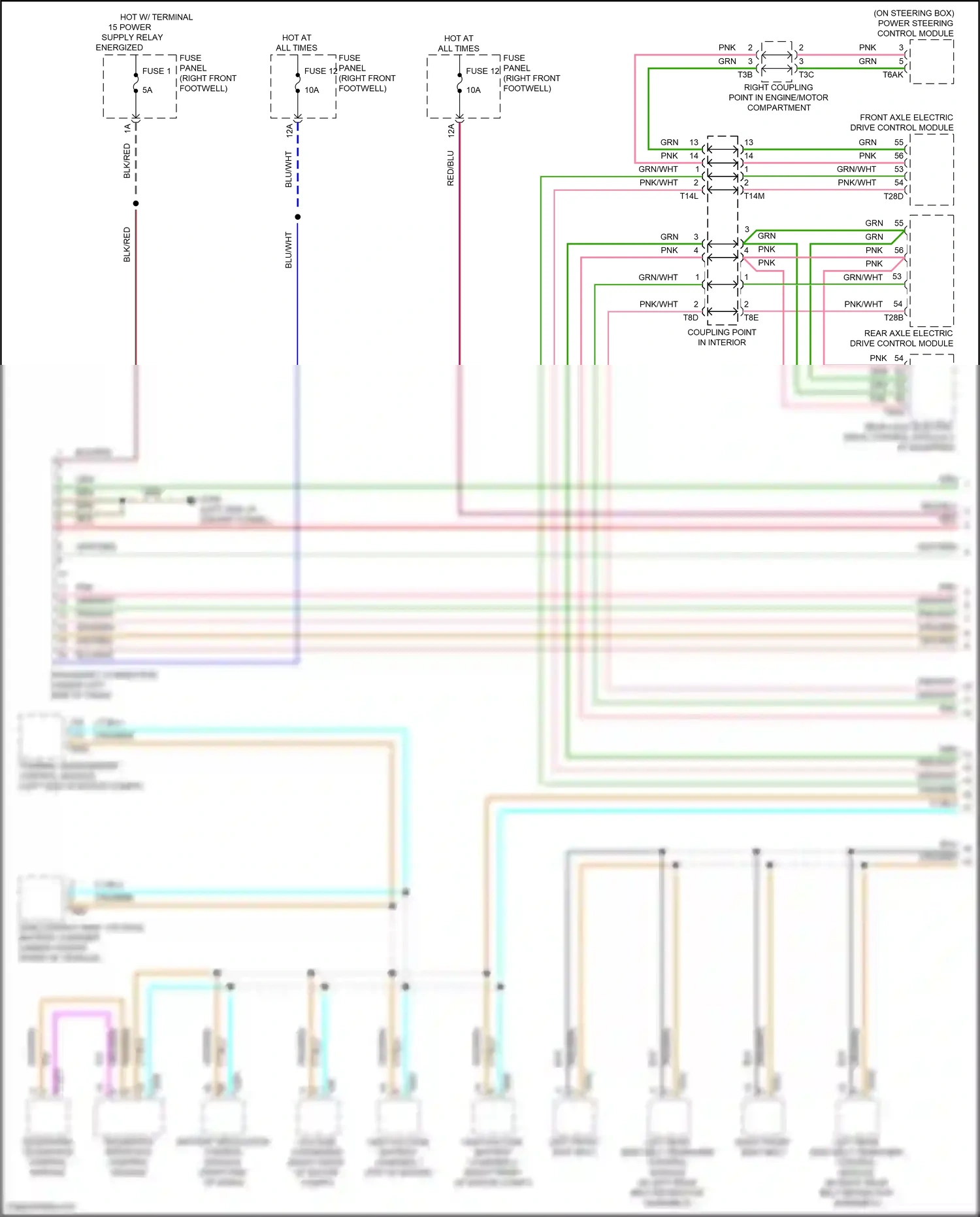 Audi e-tron I (2018-2024) power steering control module wiring diagram  (1 of 6)