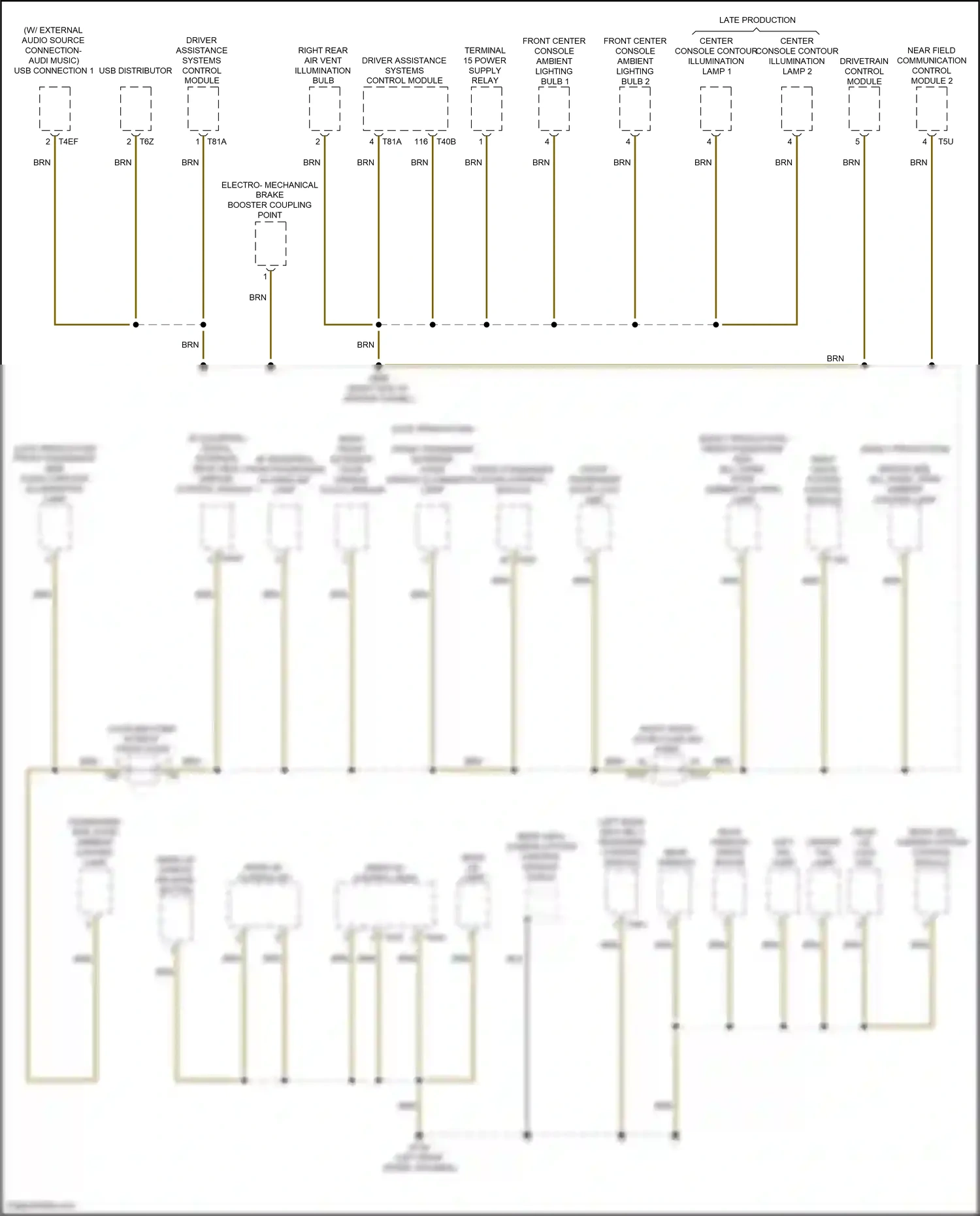 Audi e-tron I (2018-2024) rear view camera system control module wiring diagram  (2 of 8)