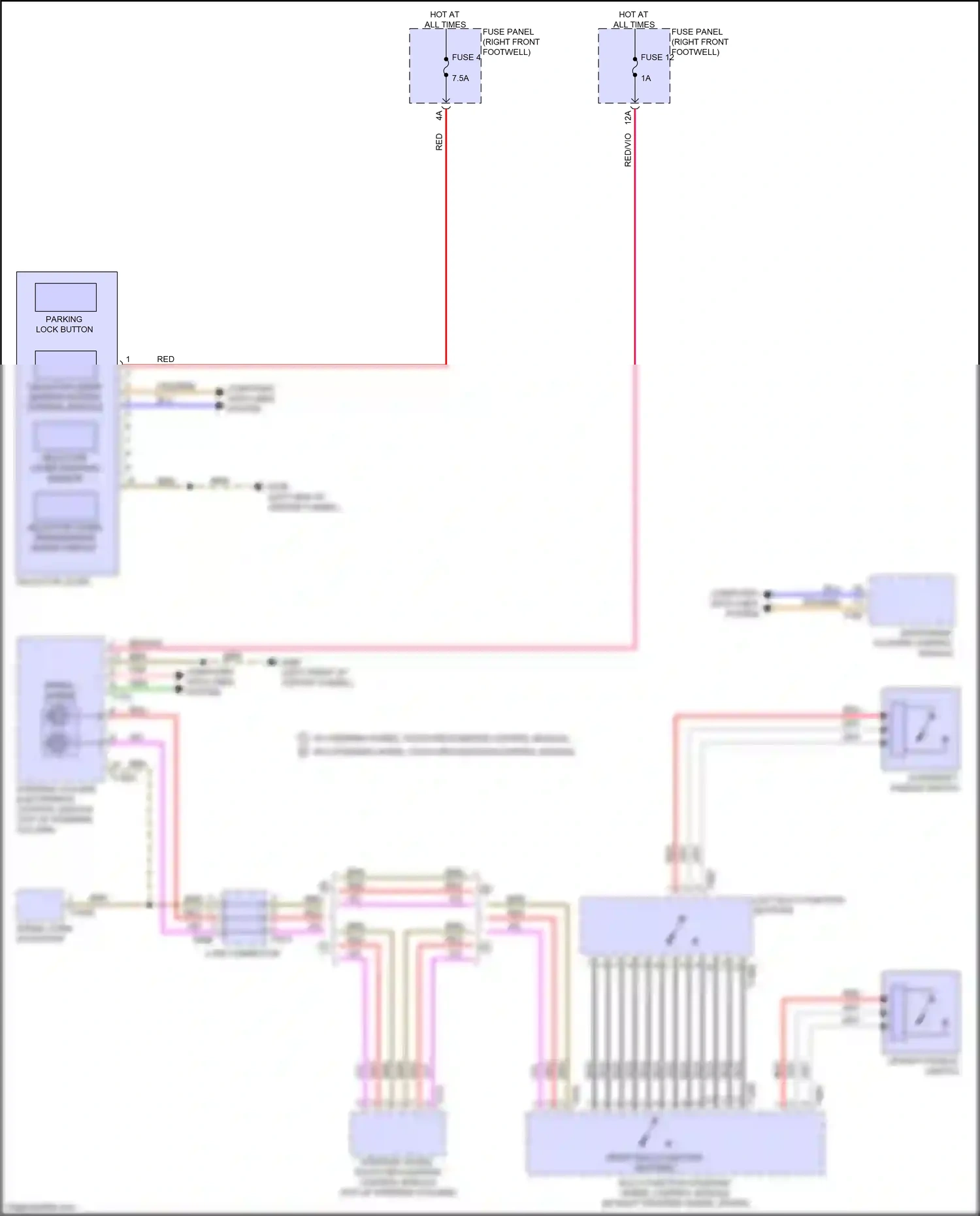 Audi e-tron I (2018-2024) steering column electronics control module wiring diagram  (2 of 14)