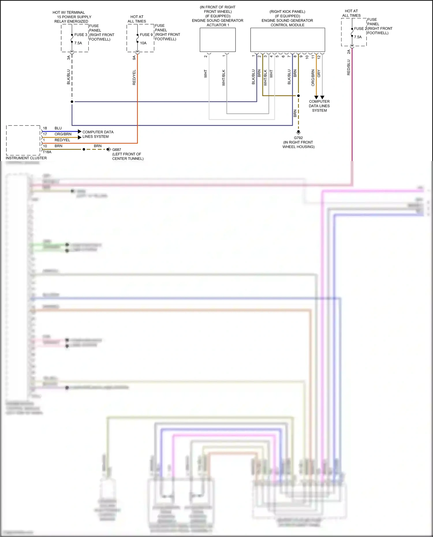 Audi e-tron I (2018-2024) steering column electronics control module wiring diagram  (14 of 14)