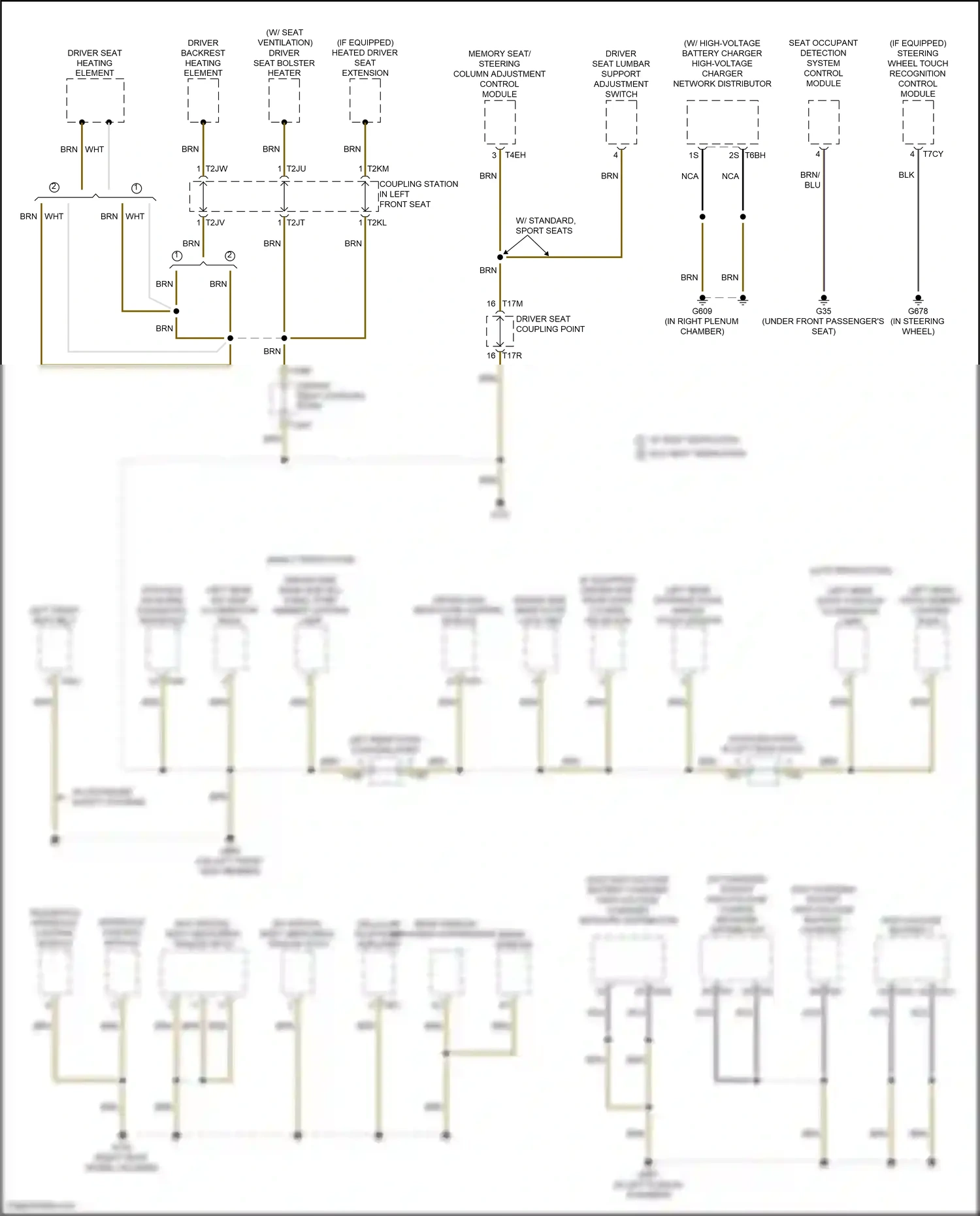 Audi e-tron I (2018-2024) steering wheel touch recognition control module wiring diagram  (2 of 5)