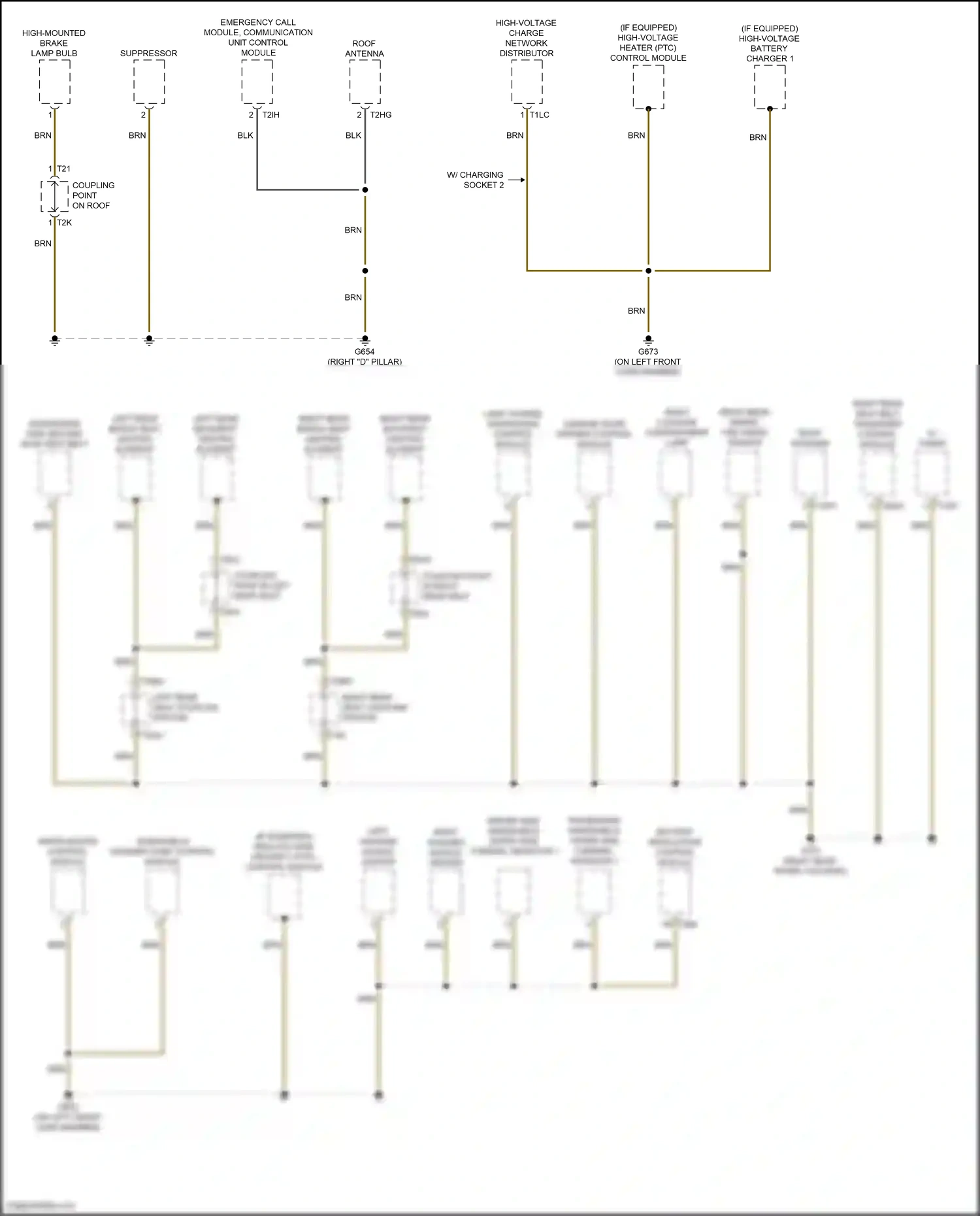 Audi e-tron I (2018-2024) windshield washer pump control module wiring diagram  (1 of 3)