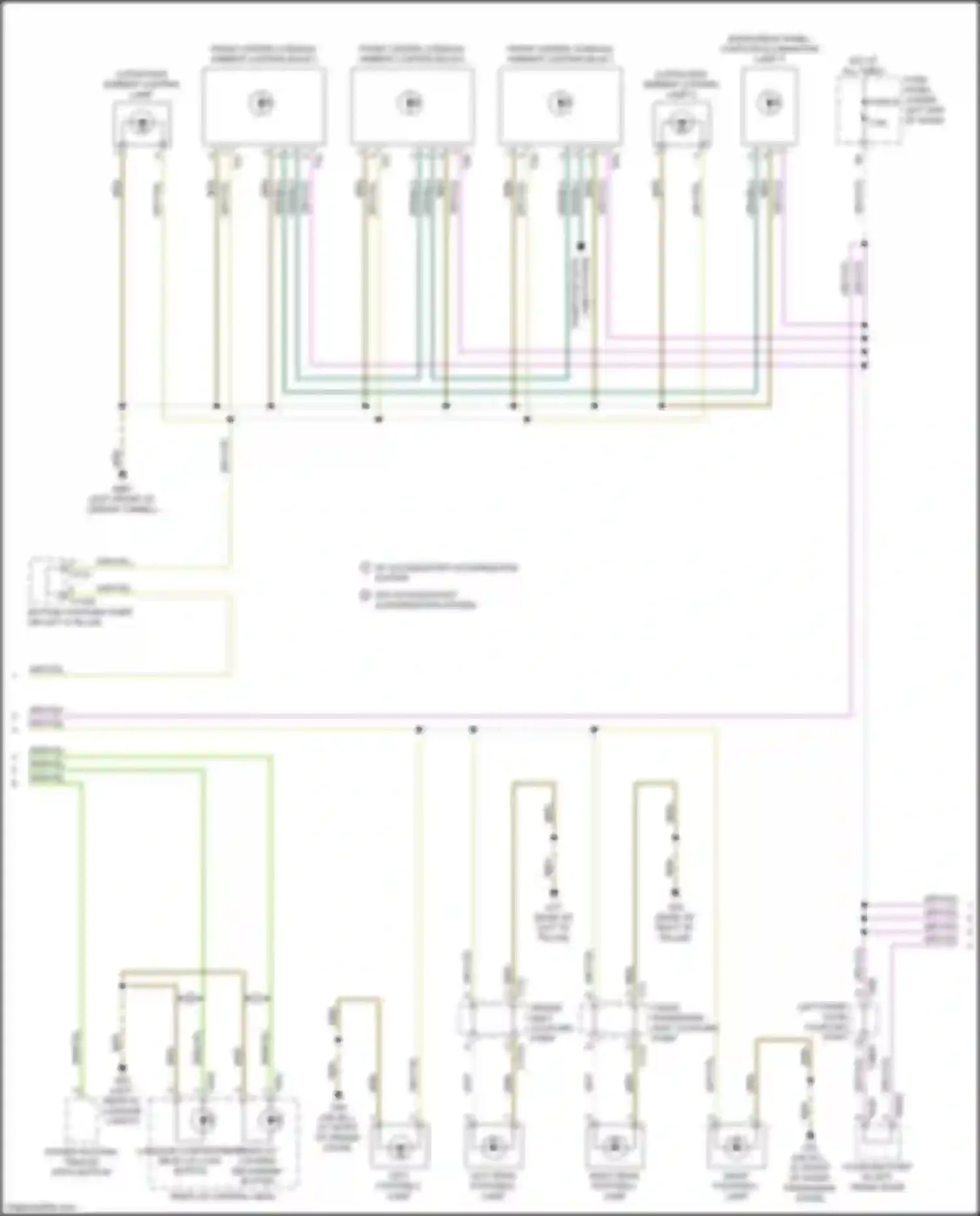Q3 Audi II (2018-2024): Courtesy lamps circuit (2 of 4)