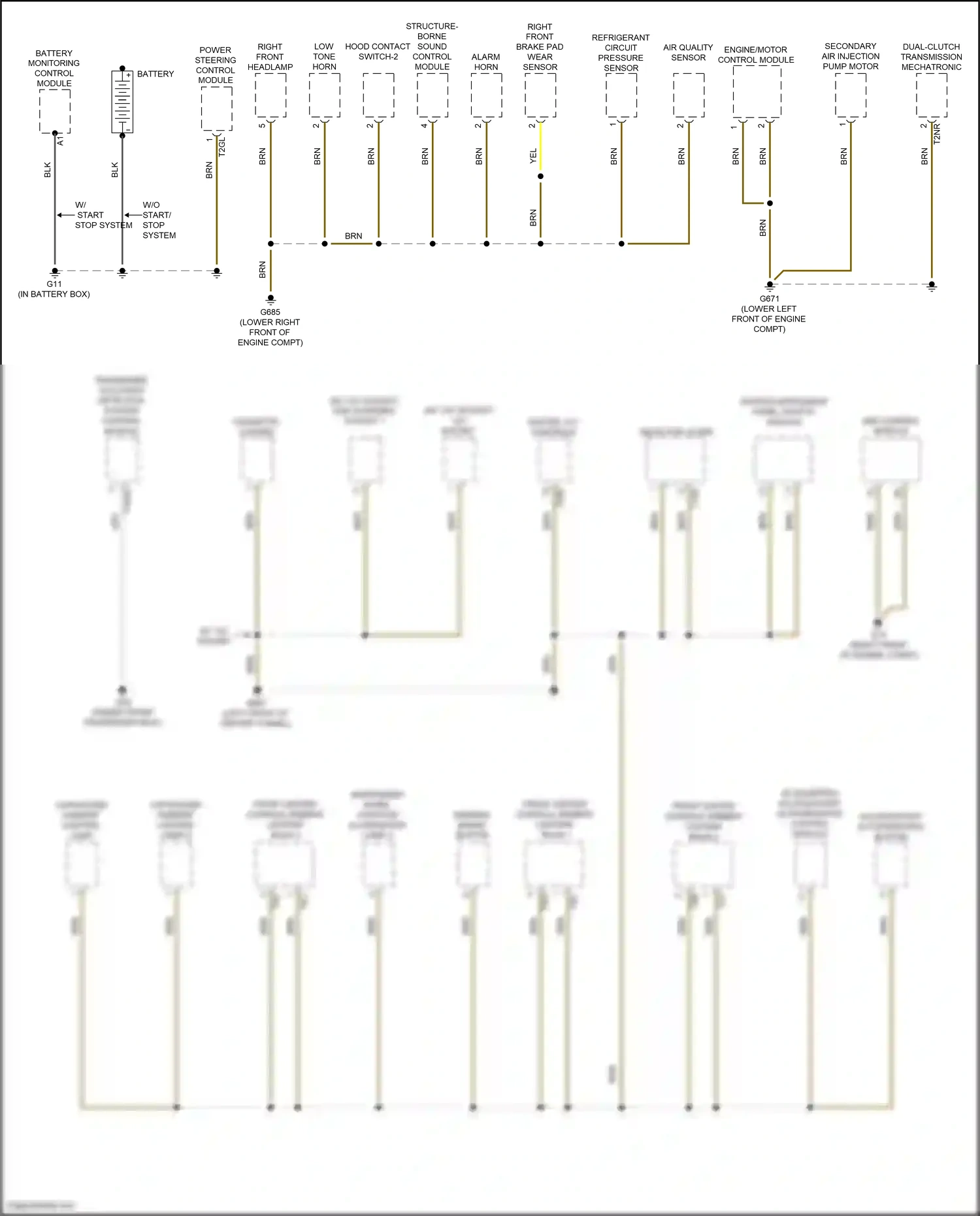 Audi Q3 II (2018-2024) abs control module wiring diagram  (4 of 7)