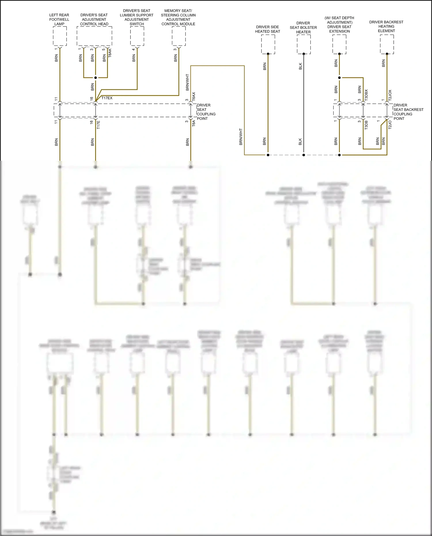 Audi Q3 II (2018-2024) driver backrest heating element wiring diagram  (1 of 2)