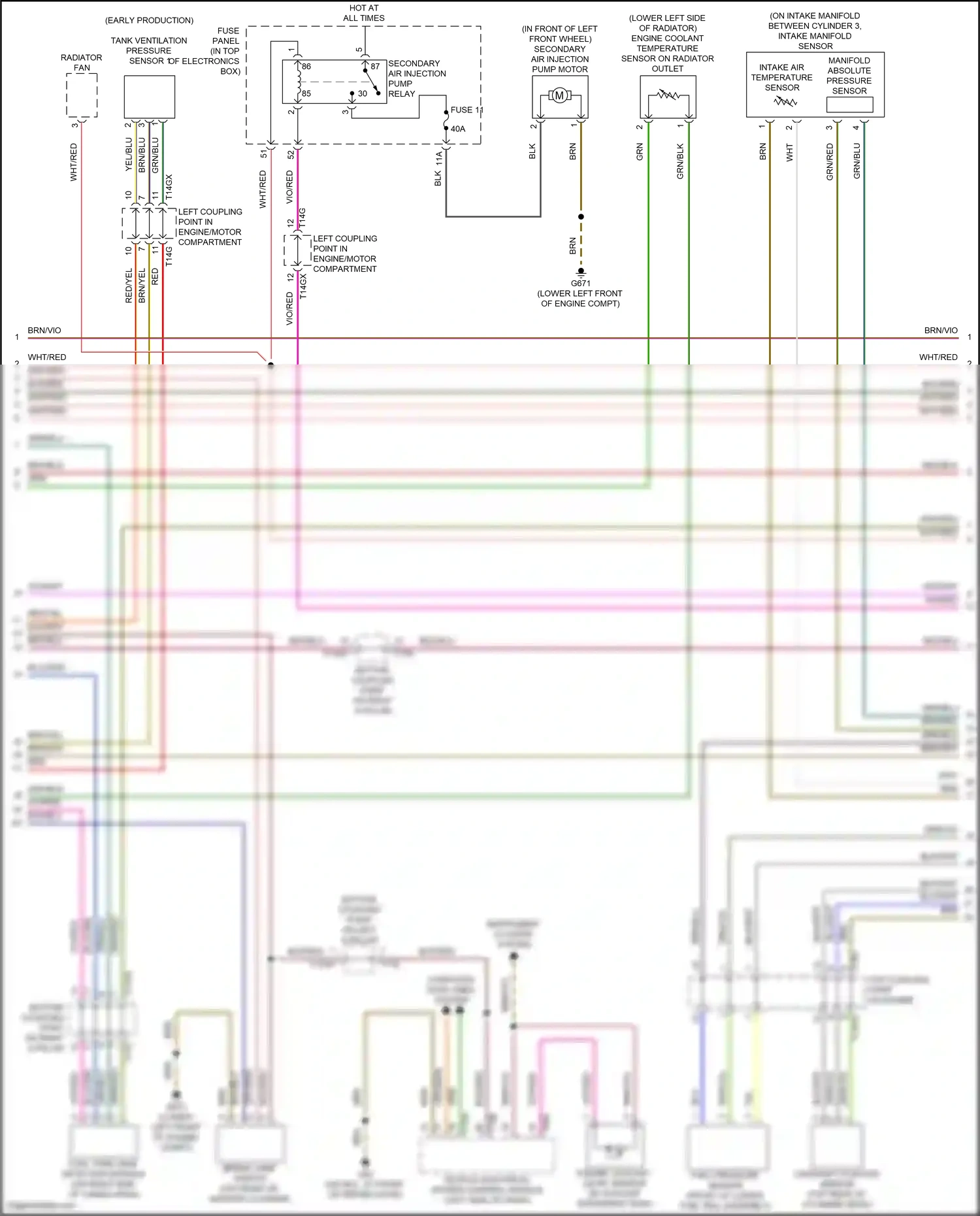 Audi Q3 II (2018-2024) engine coolant level sensor wiring diagram  (3 of 3)
