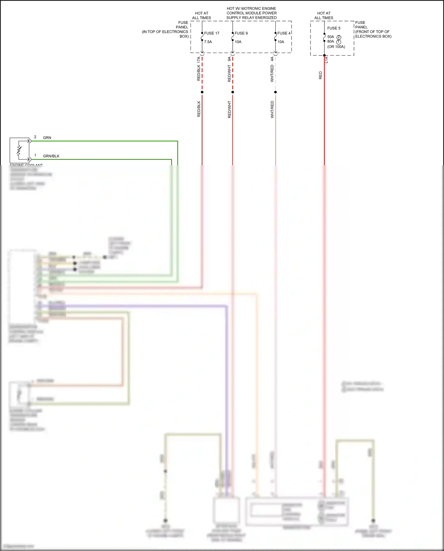 Audi Q3 II (2018-2024) engine coolant temperature sensor wiring diagram  (2 of 3)