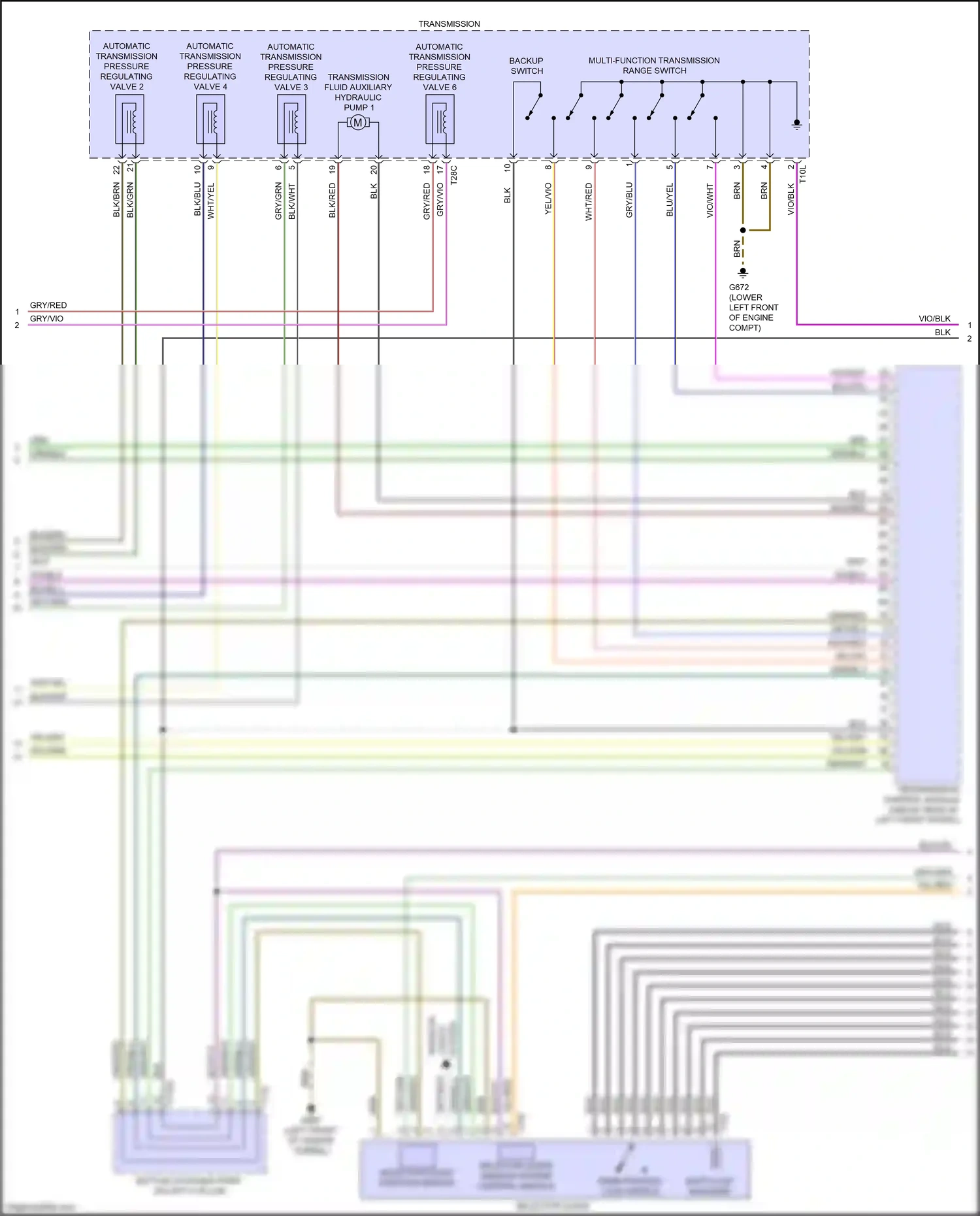 Audi Q3 II (2018-2024) multi-function transmission range switch wiring diagram  (1 of 1)