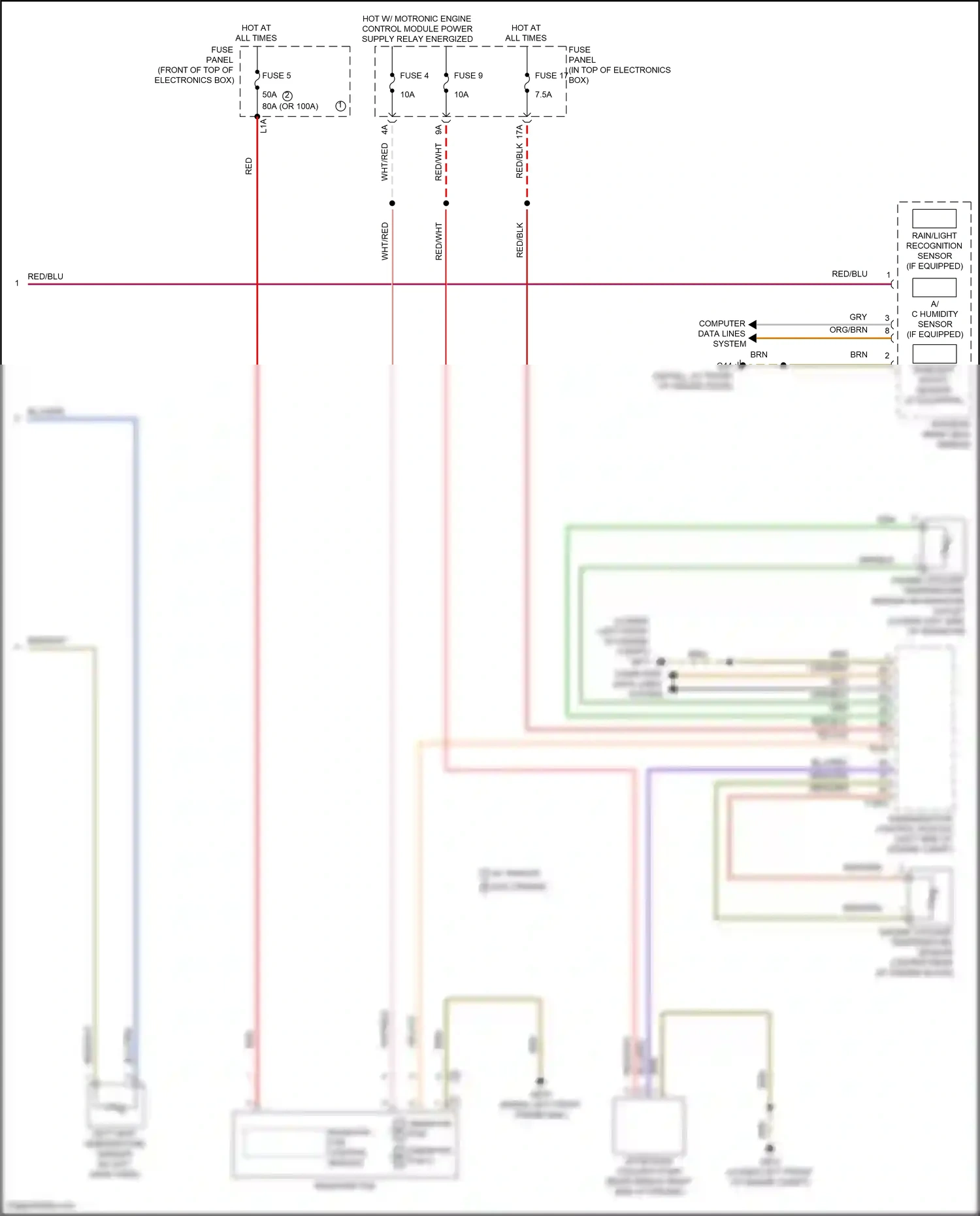 Audi Q3 II (2018-2024) rain/light recognition sensor wiring diagram  (1 of 9)
