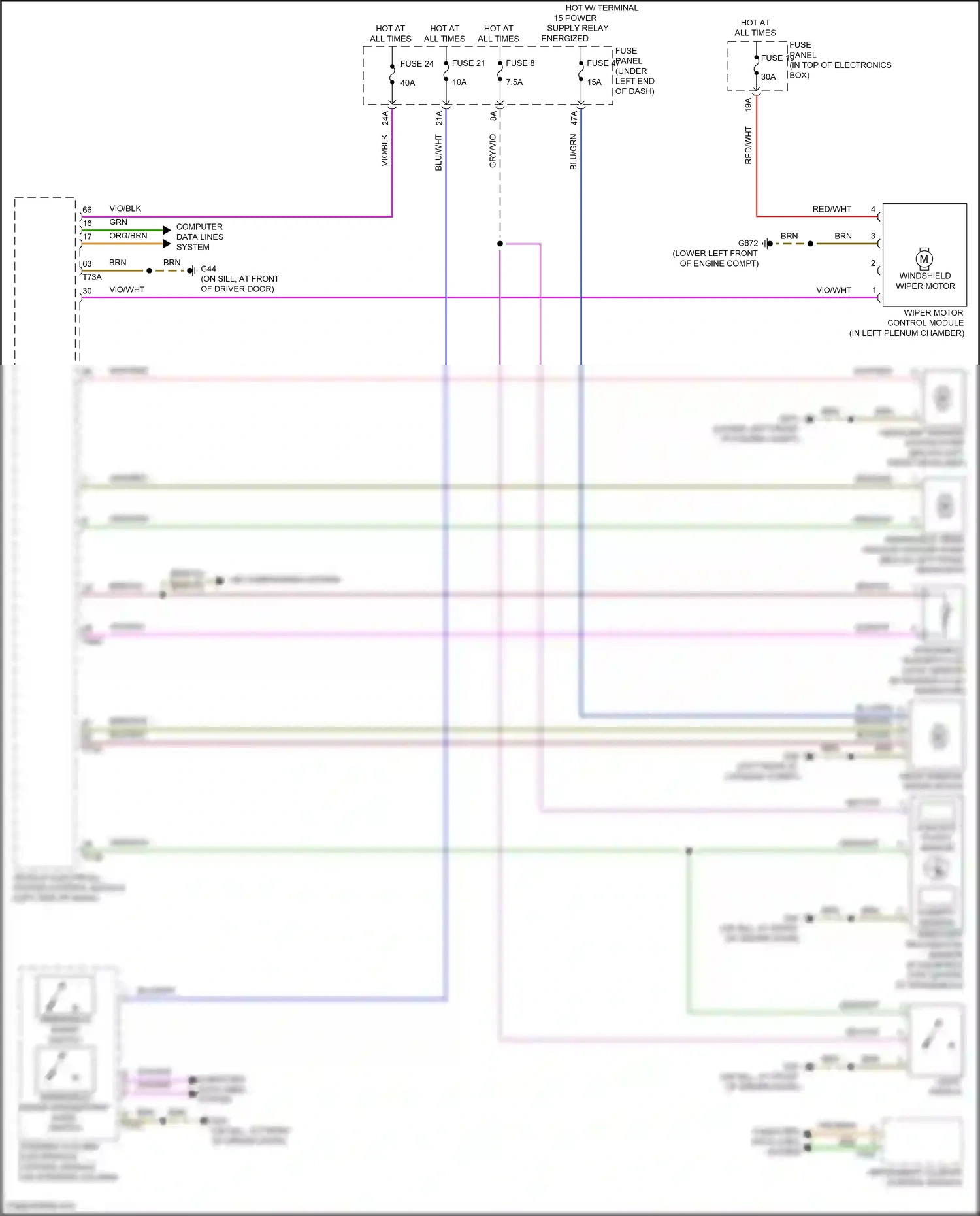 Audi Q3 II (2018-2024) rain/light recognition sensor wiring diagram  (9 of 9)