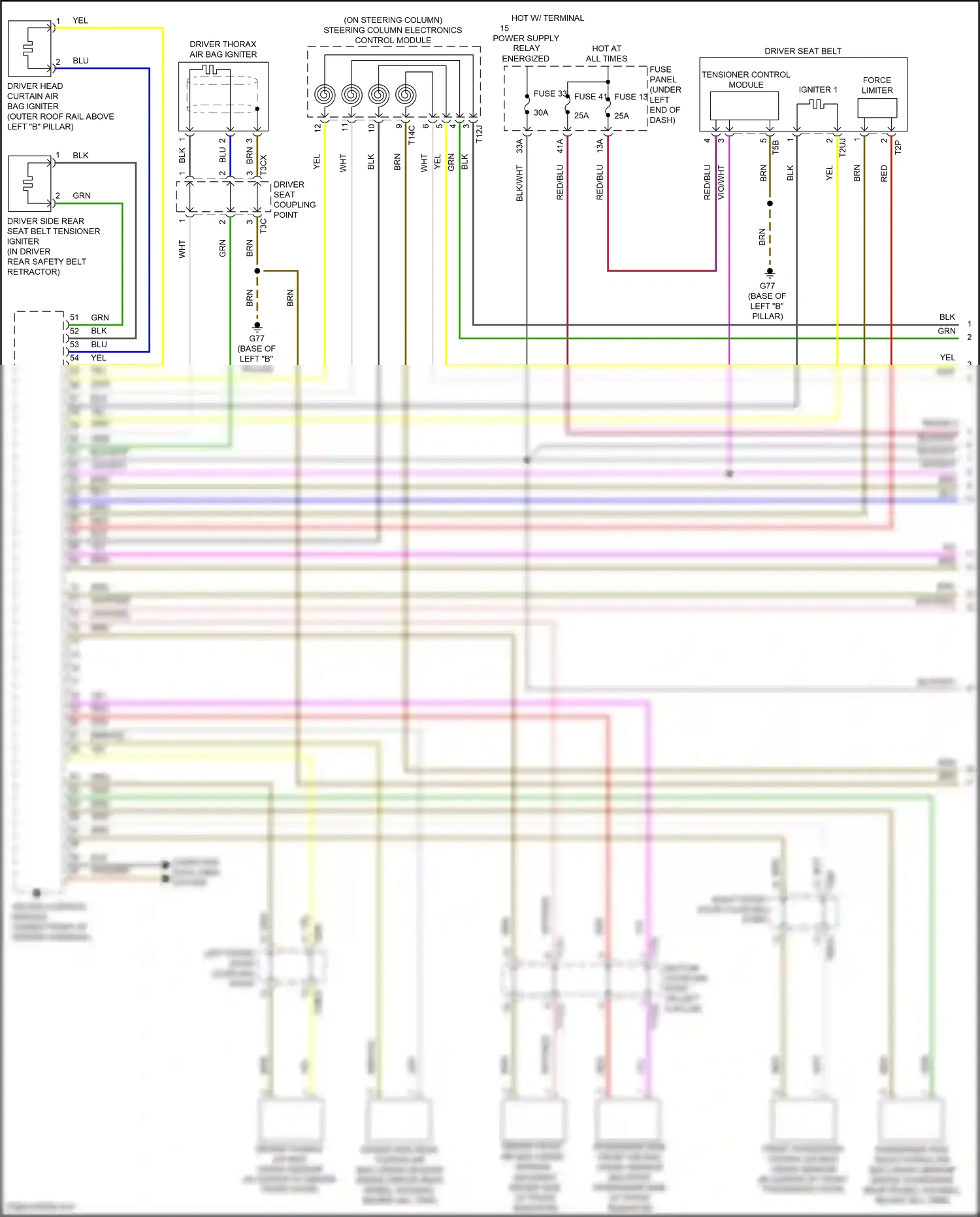 Audi Q3 II (2018-2024) steering column electronics control module wiring diagram  (12 of 12)