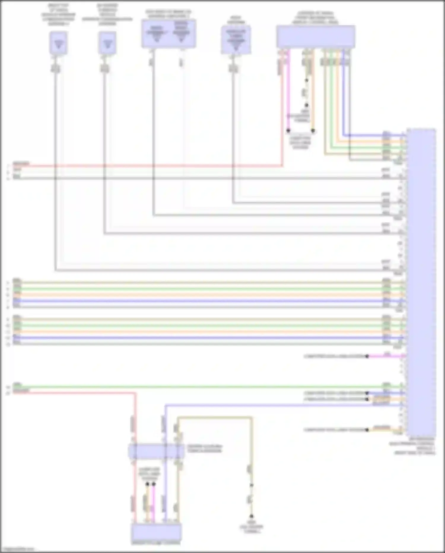 Wiring diagram center coupling point in interior for Audi Q4 e-tron I (2021-2024) (10 of 18)