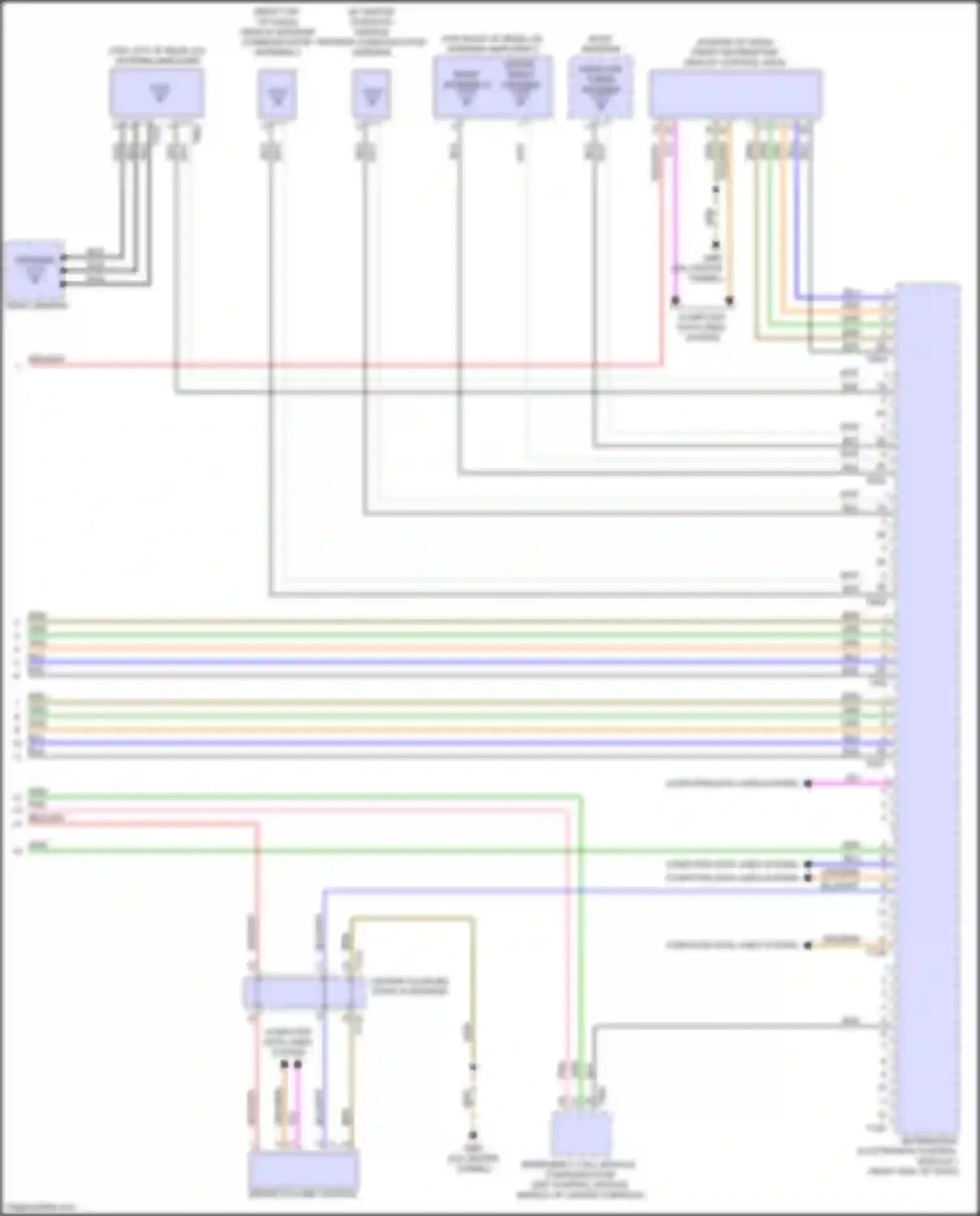 Wiring diagram driver volume control for Audi Q4 e-tron I (2021-2024) (3 of 7)