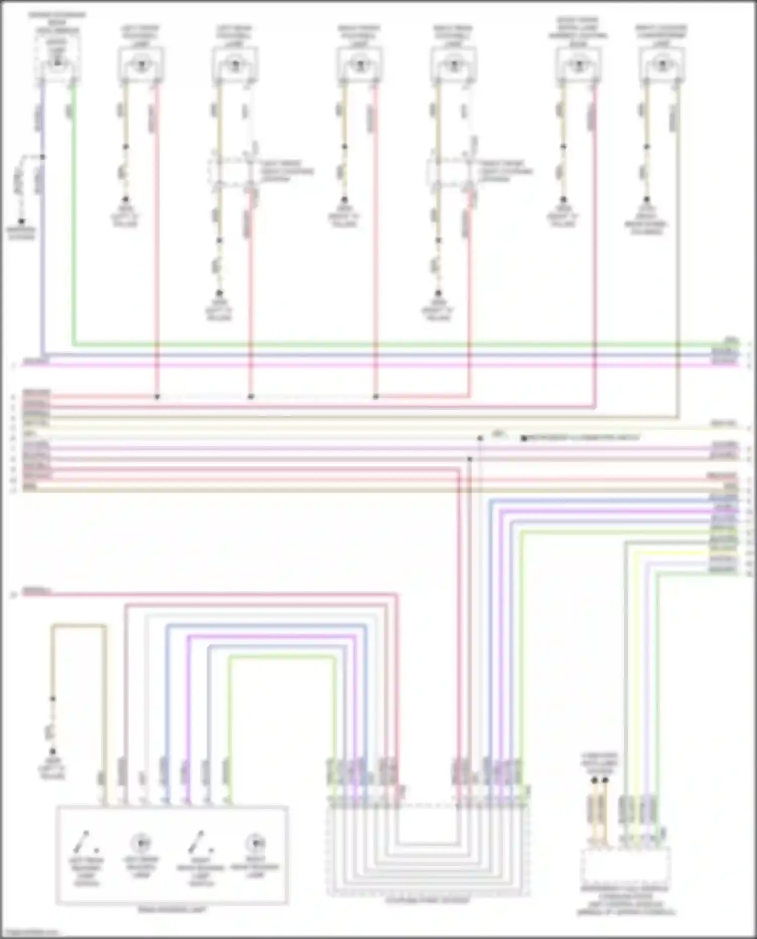Wiring diagram emergency call module, communication unit control module for Audi Q4 e-tron I (2021-2024) (1 of 9)