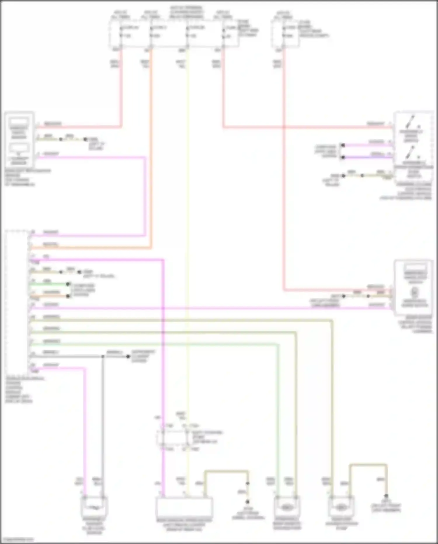 Wiring diagram hot w/ terminal 15 power supply relay energized for Audi Q4 e-tron I (2021-2024) (4 of 4)