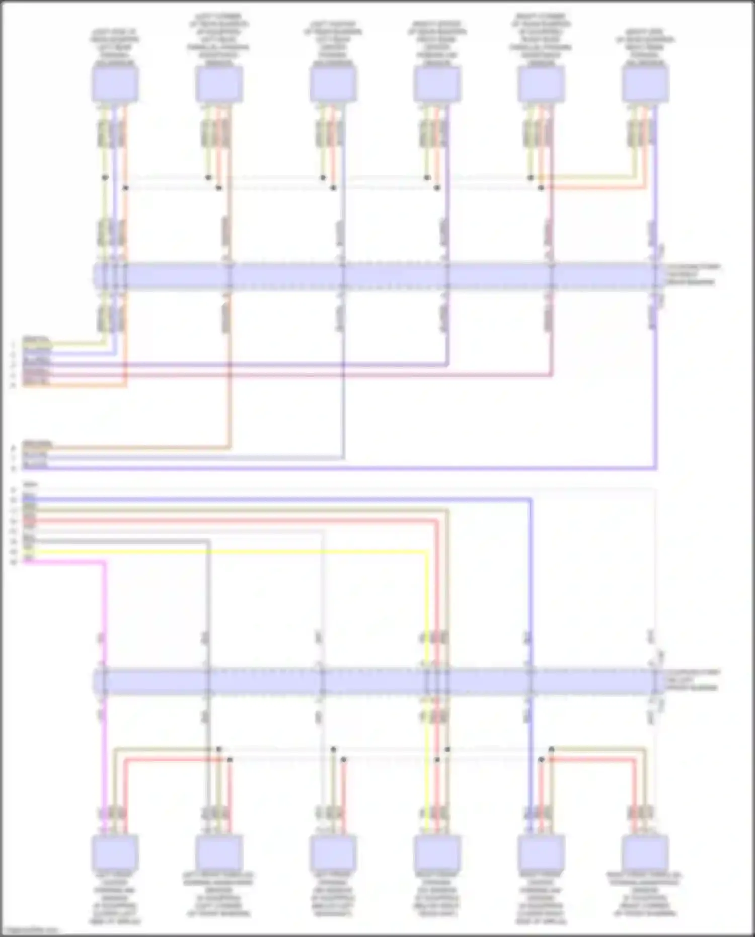 Wiring diagram left rear parking aid sensor for Audi Q4 e-tron I (2021-2024) (1 of 1)